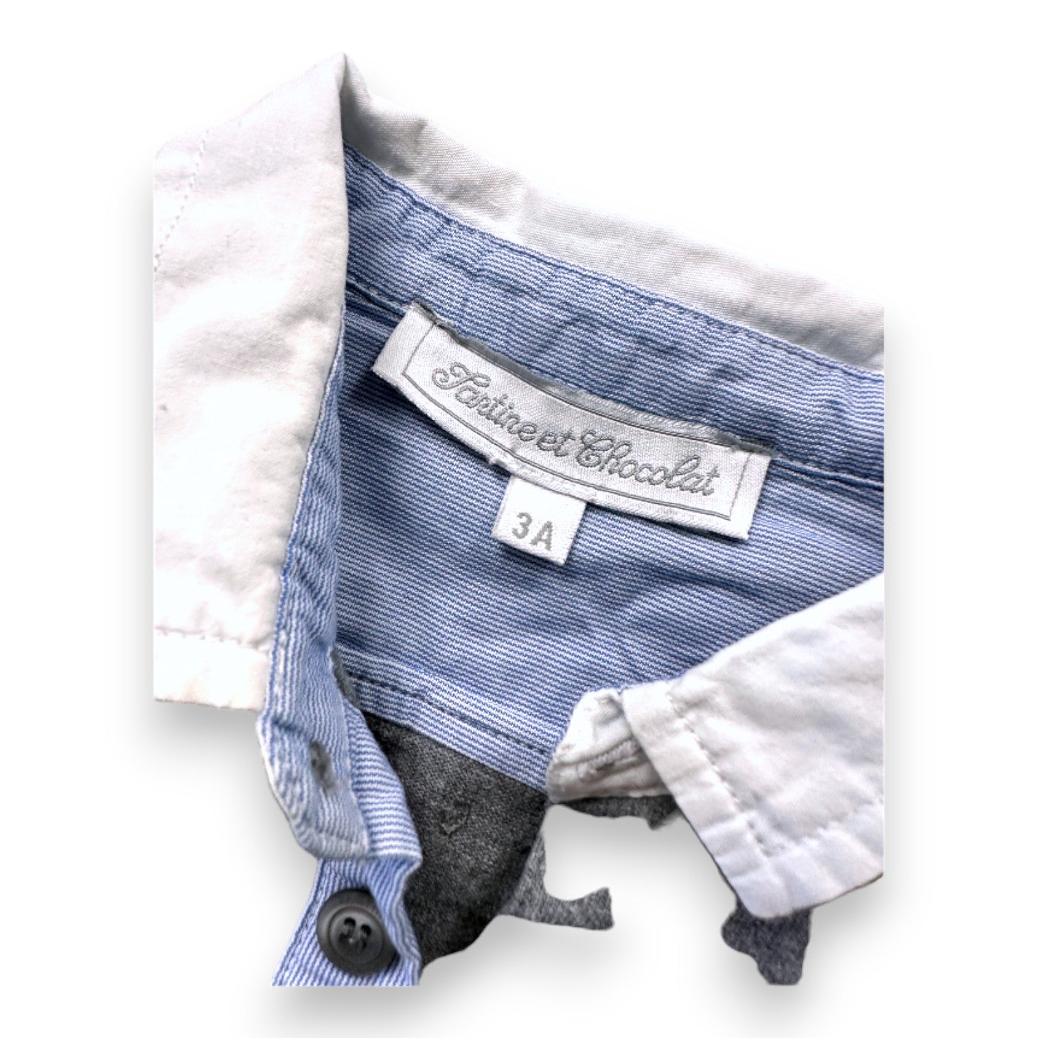 TARTINE & CHOCOLAT - Grey long-sleeved polo shirt - 3 years