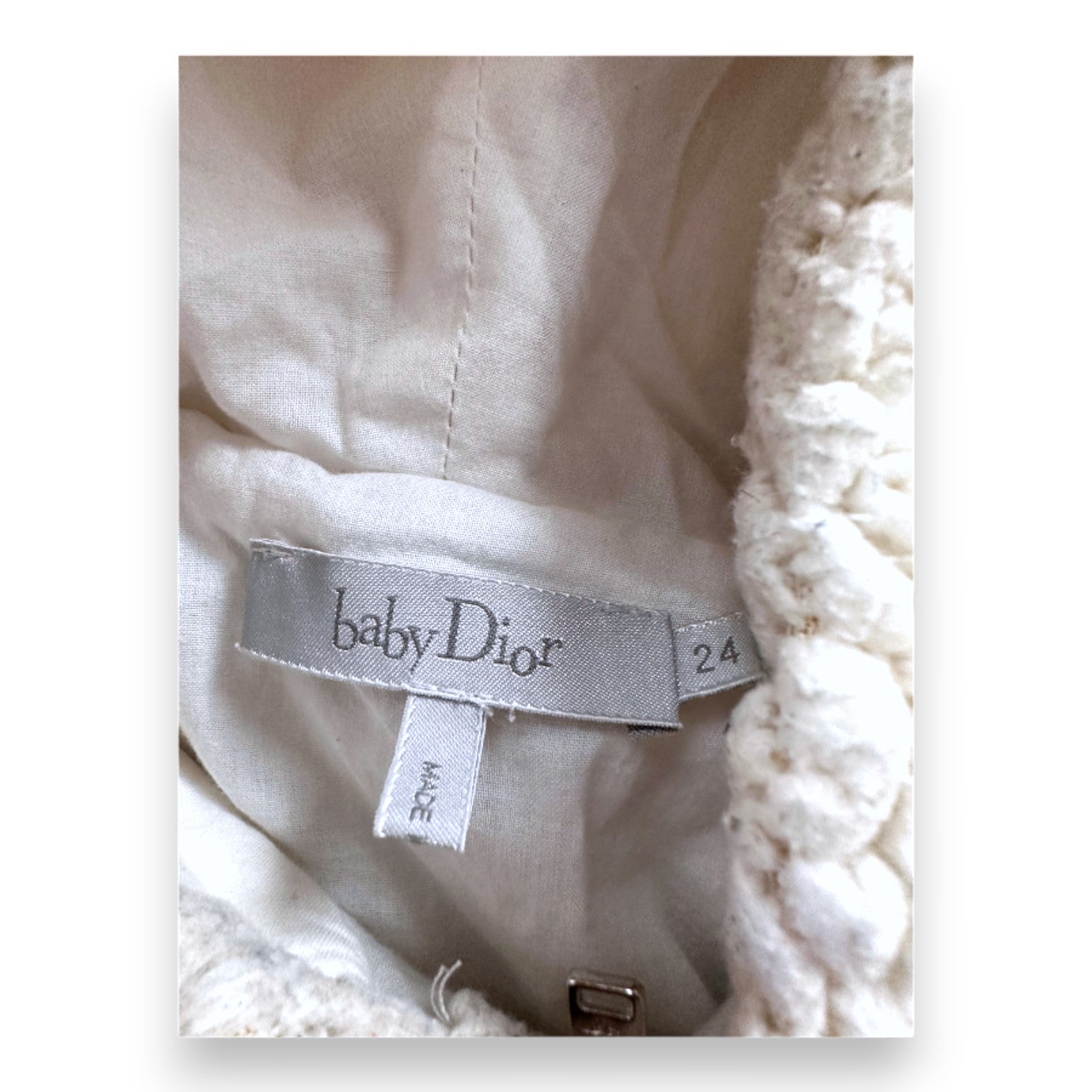 BABY DIOR - Beige faux fur coat - 2 years