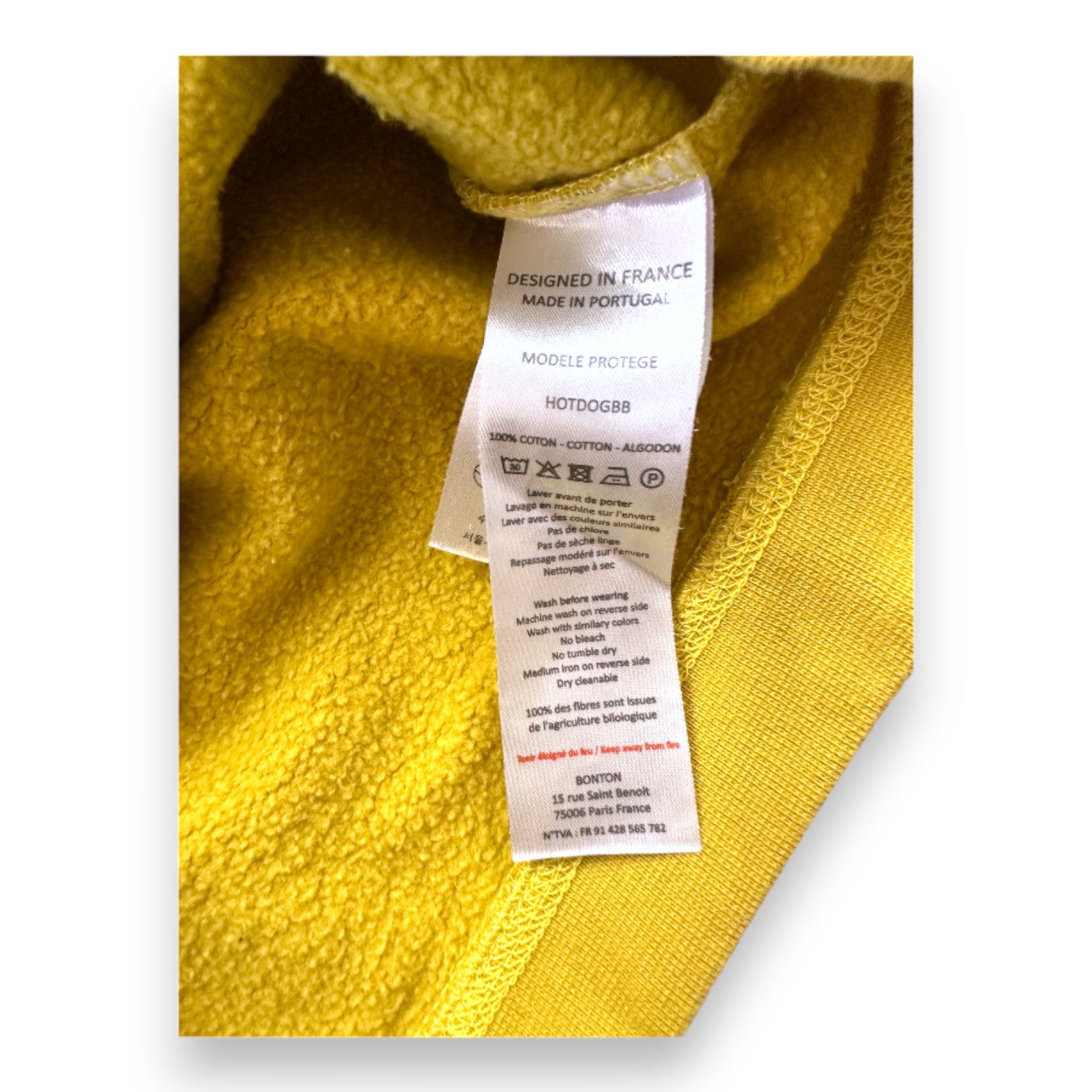 BONTON - Sweat jaune avec imprimé - 3 ans
