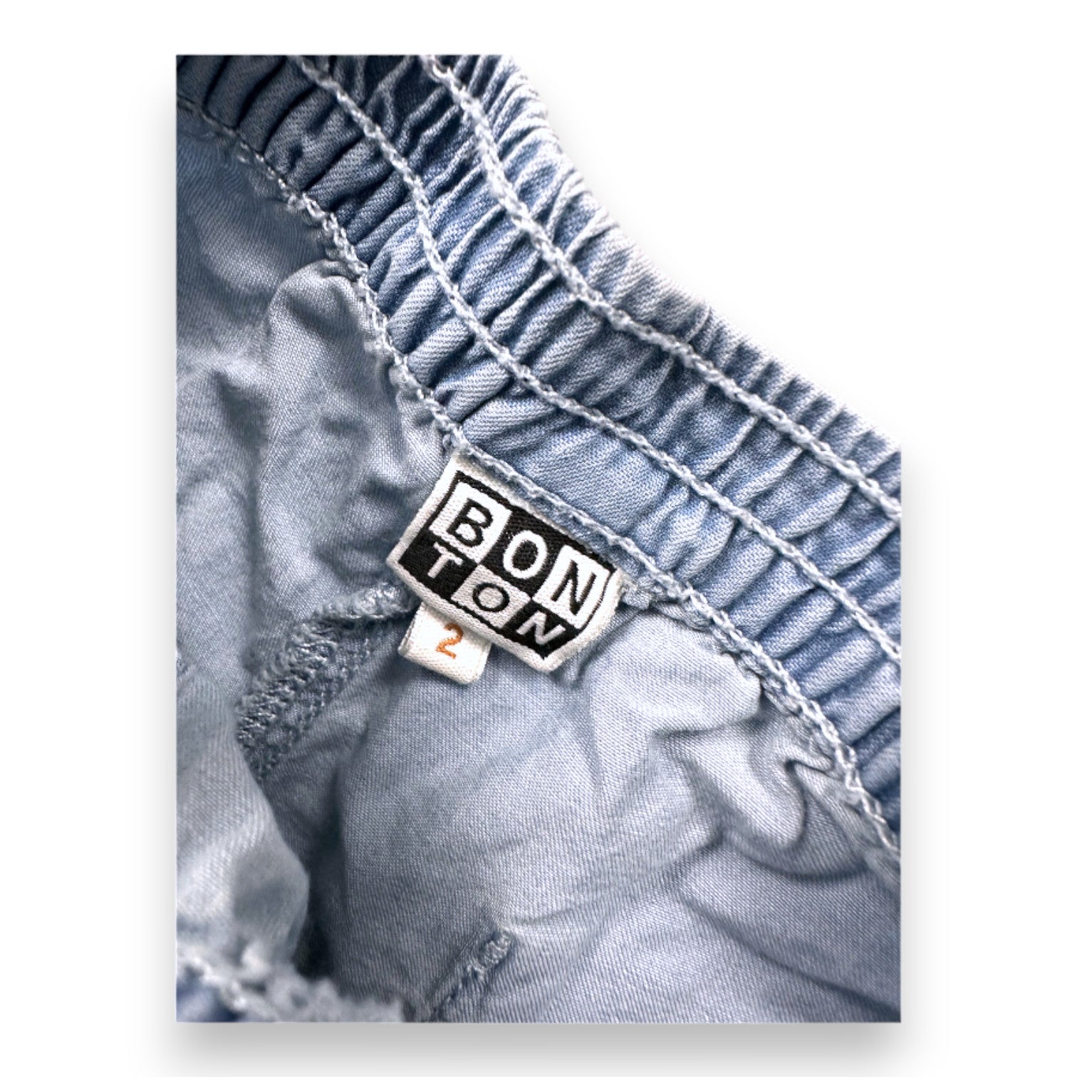 BONTON - Short bleu en jean - 2 ans