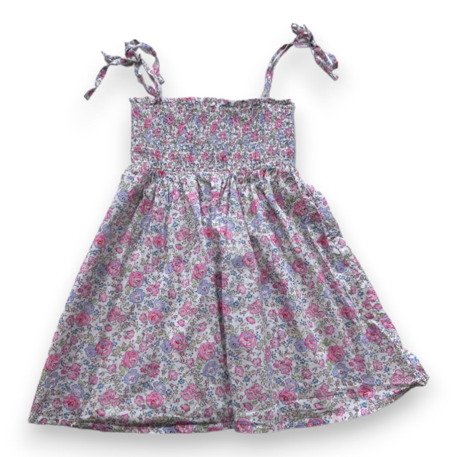 PESCIOLINO ROSSE - Robe à fleurs roses - 4 ans