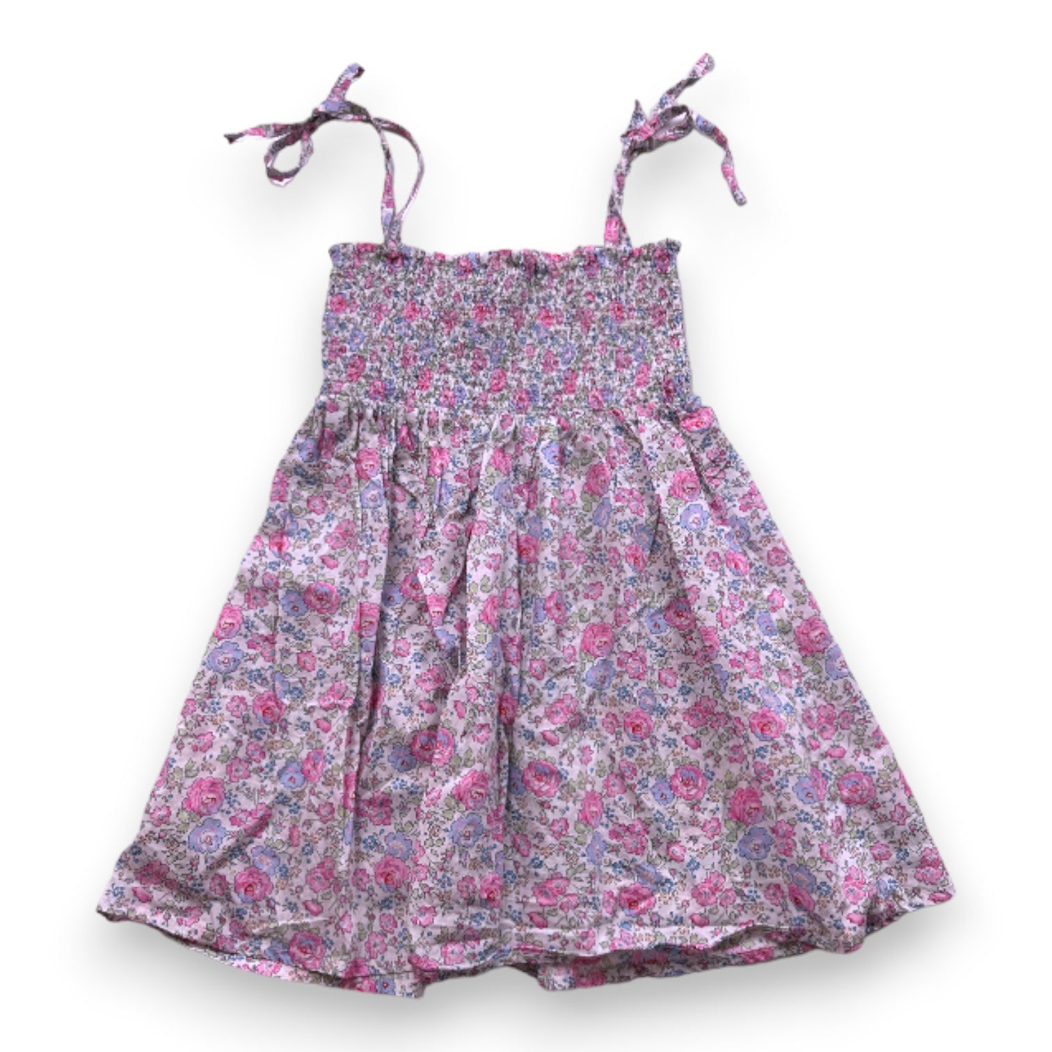 PESCIOLINO ROSSE - Robe à fleurs roses - 4 ans