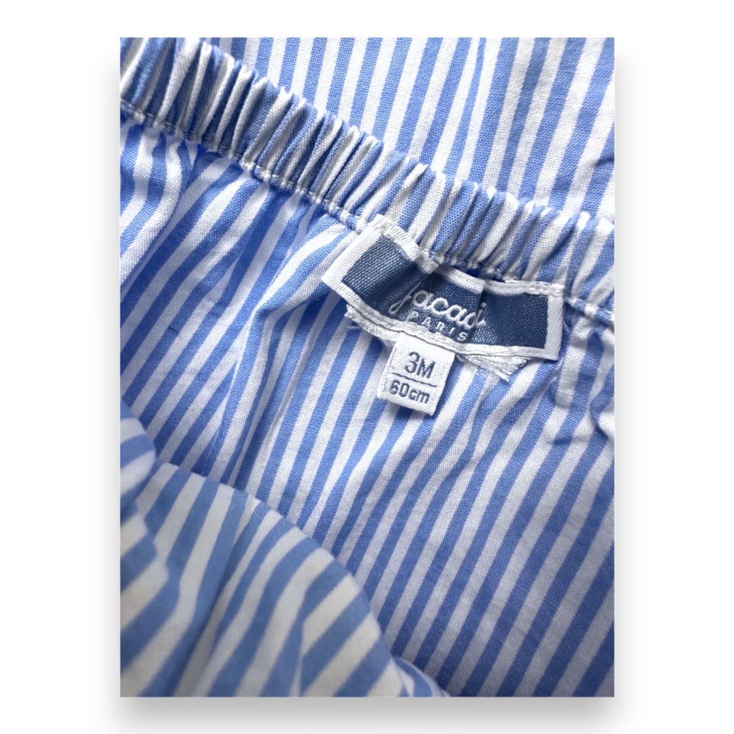 JACADi - Blau gestreiftes Set aus Kleid und Pumphose - 3 Monate