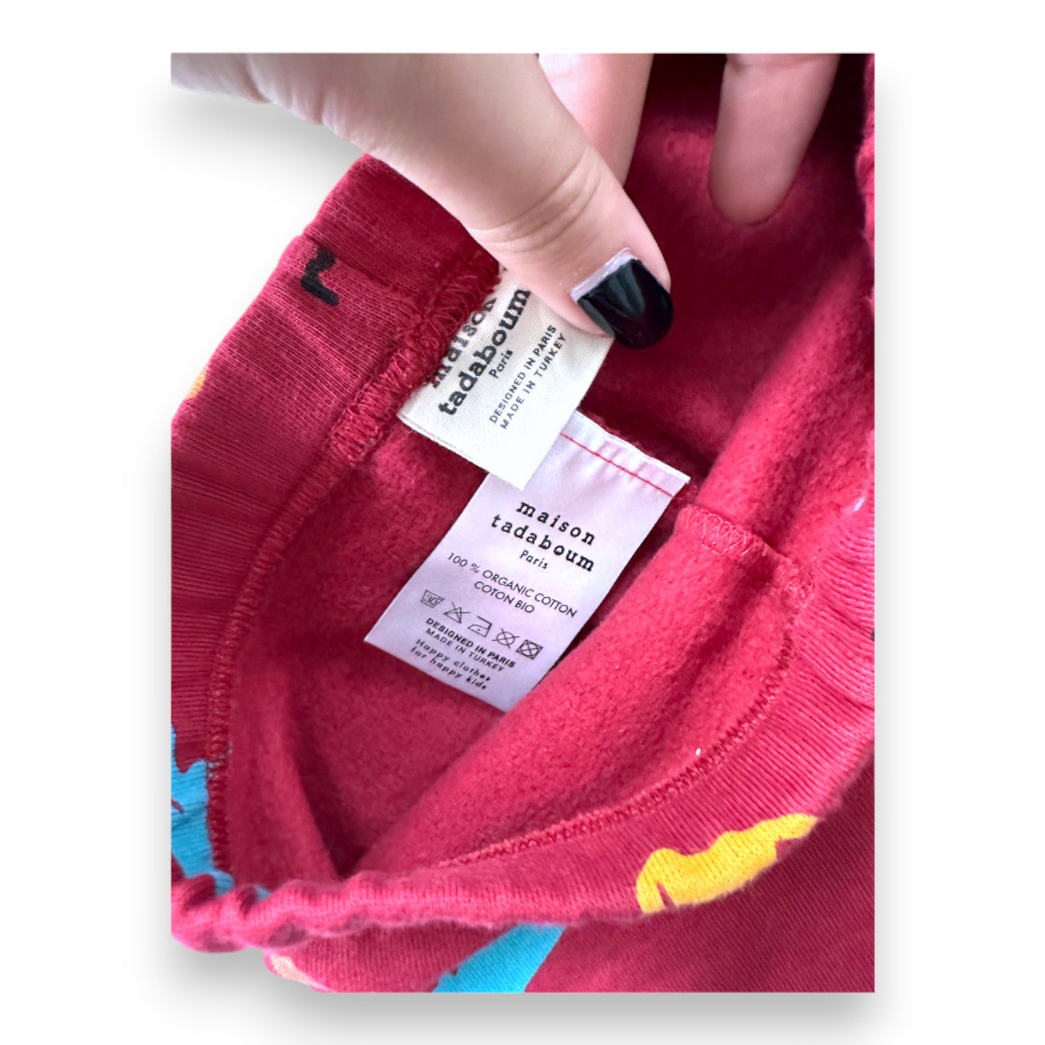 MAISON TADABOUM - Rote Shorts mit Prints - 9 Monate