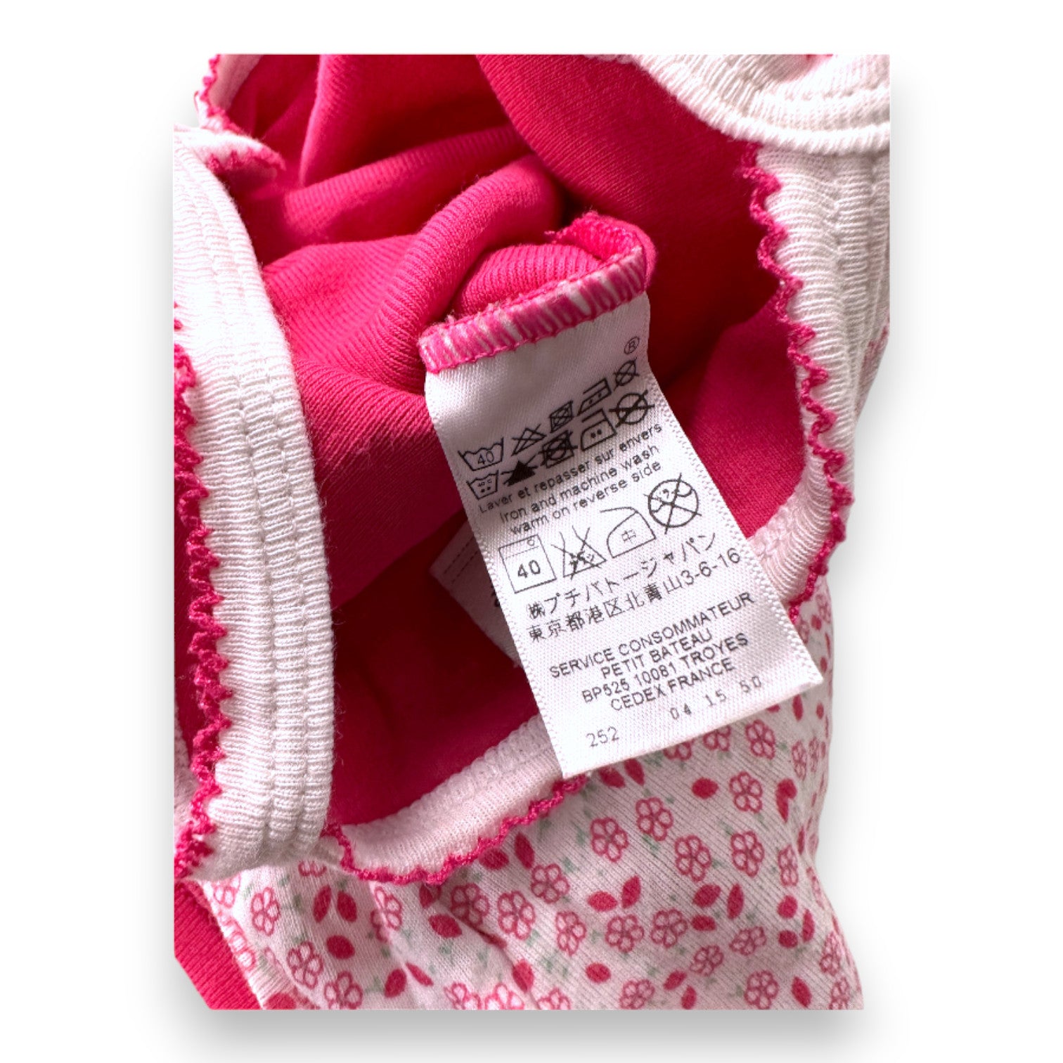 PETIT BATEAU - Weißes Kleid mit rosa Blumen und Body - 2 Jahre