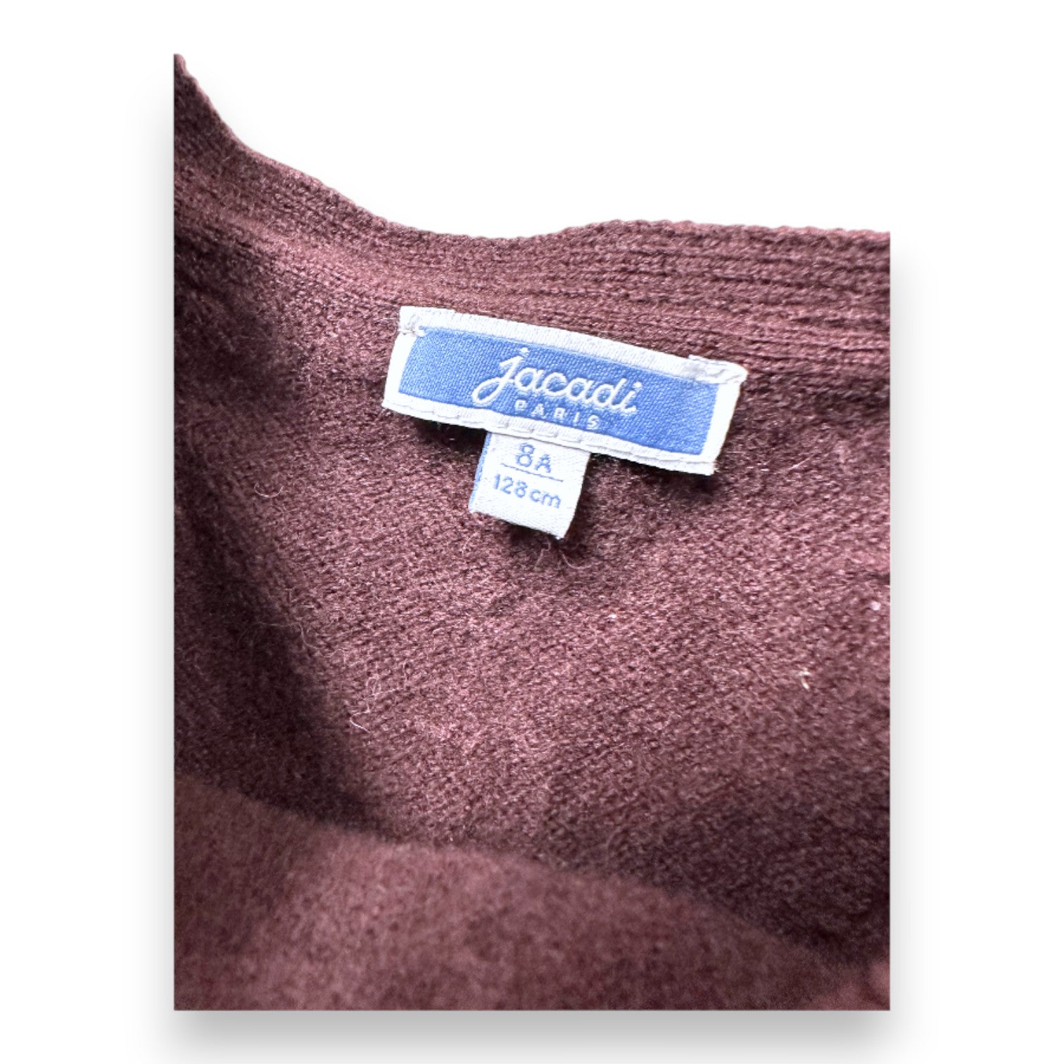 JACADI - Robe marron en laine effet pull et jupe - 8 ans