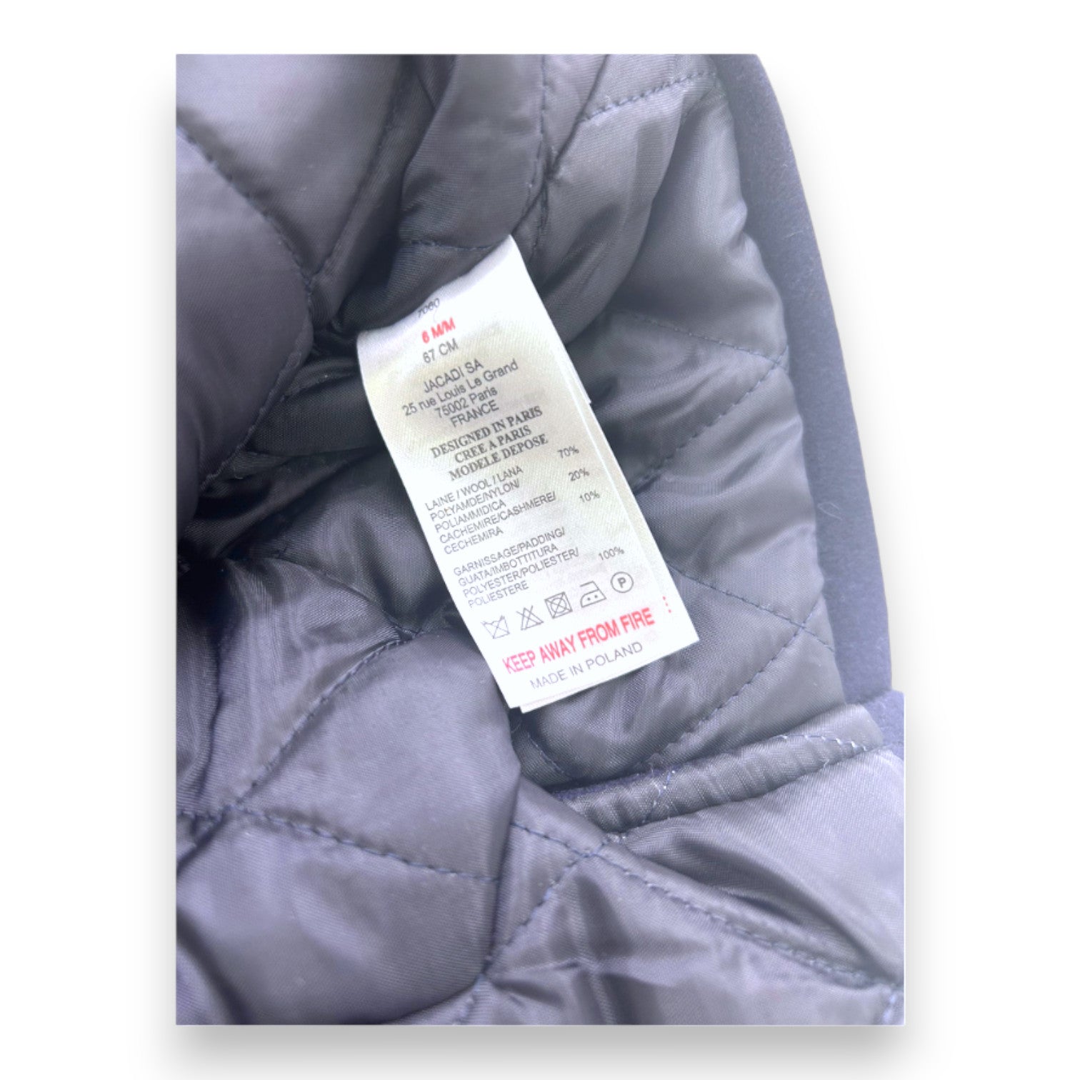 JACADI - Navy blue wool coat - 6 months