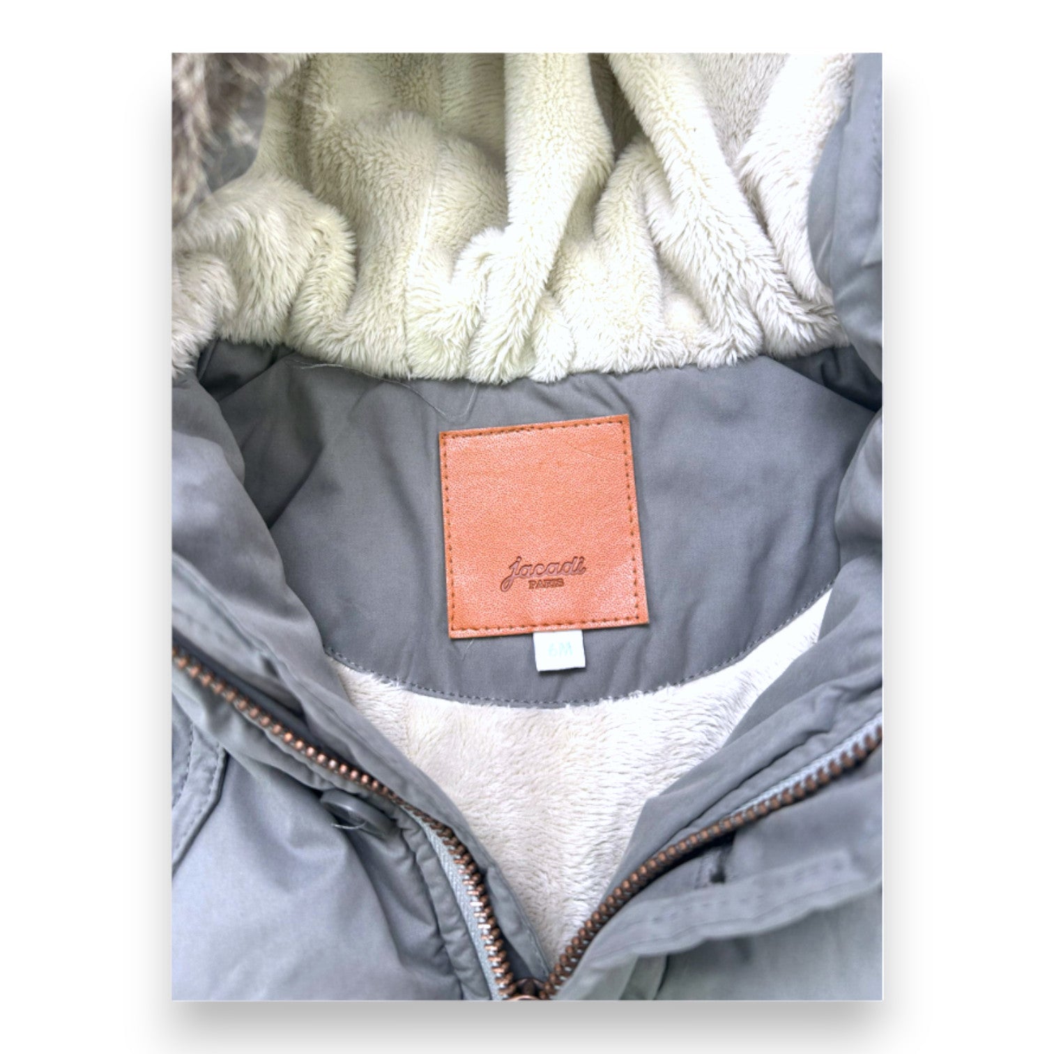 JACADI - Grey parka - 6 months