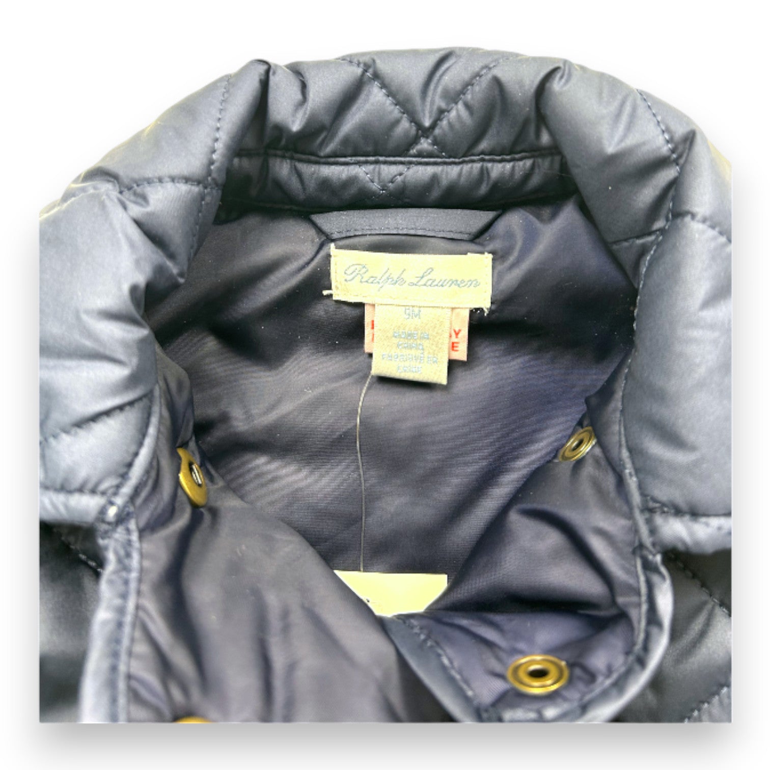 RALPH LAUREN - Marineblaue Daunenjacke - 9 Monate