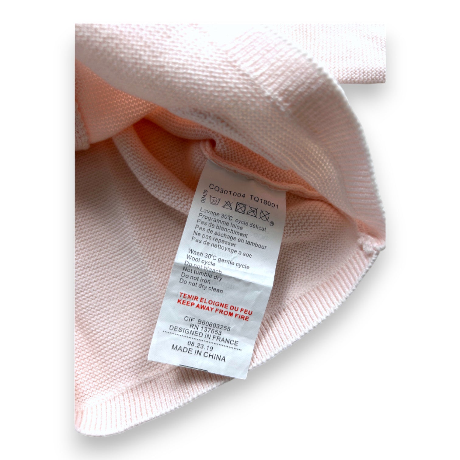 TRATINE & CHOCOLAT - cardigan rose - 6 mois