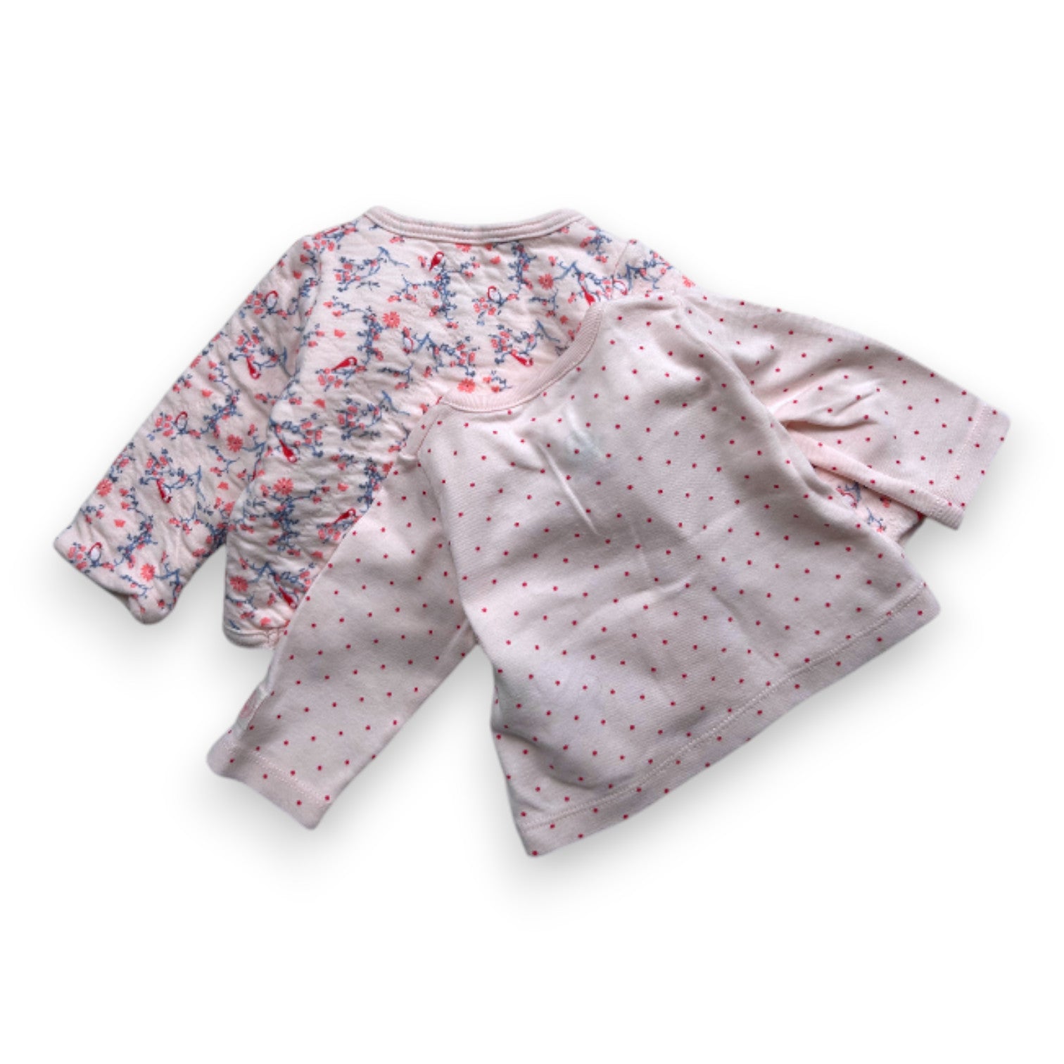 PETIT BATEAU - Pack of 2 pink cardigans - 1 month