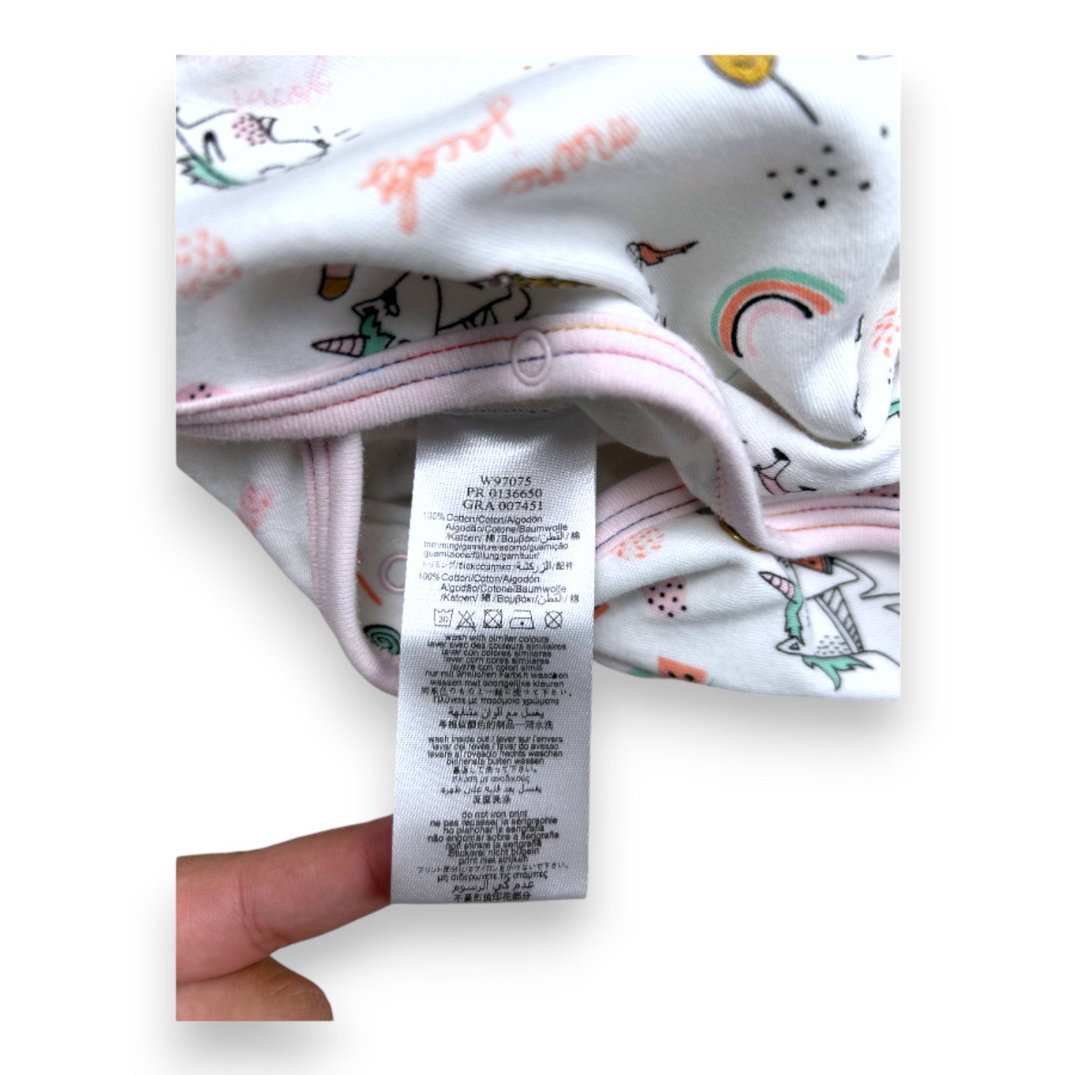 LITTLE MARC JACOBS - White pajamas with prints - 12 months
