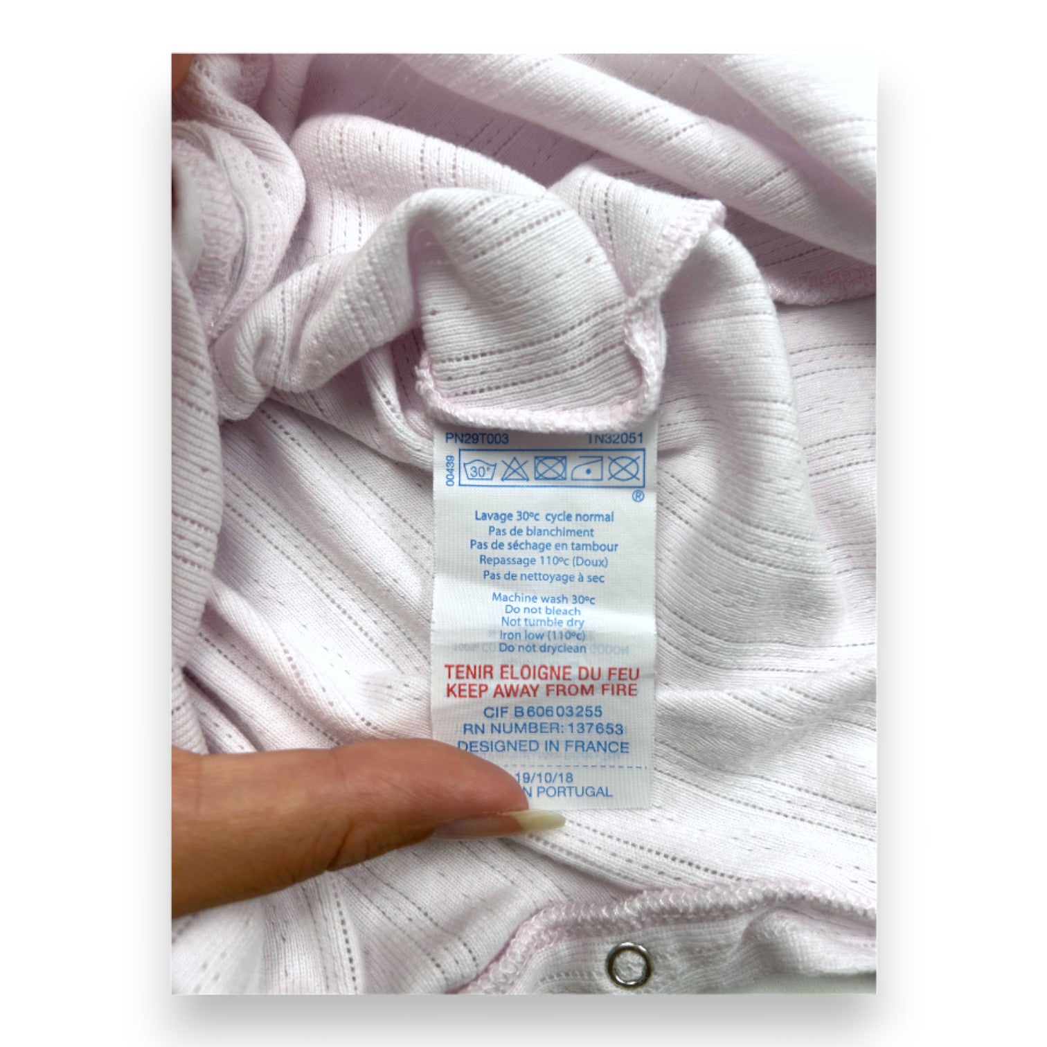 TARTINE & CHOCOLAT - Pink pajamas with details - 3 months