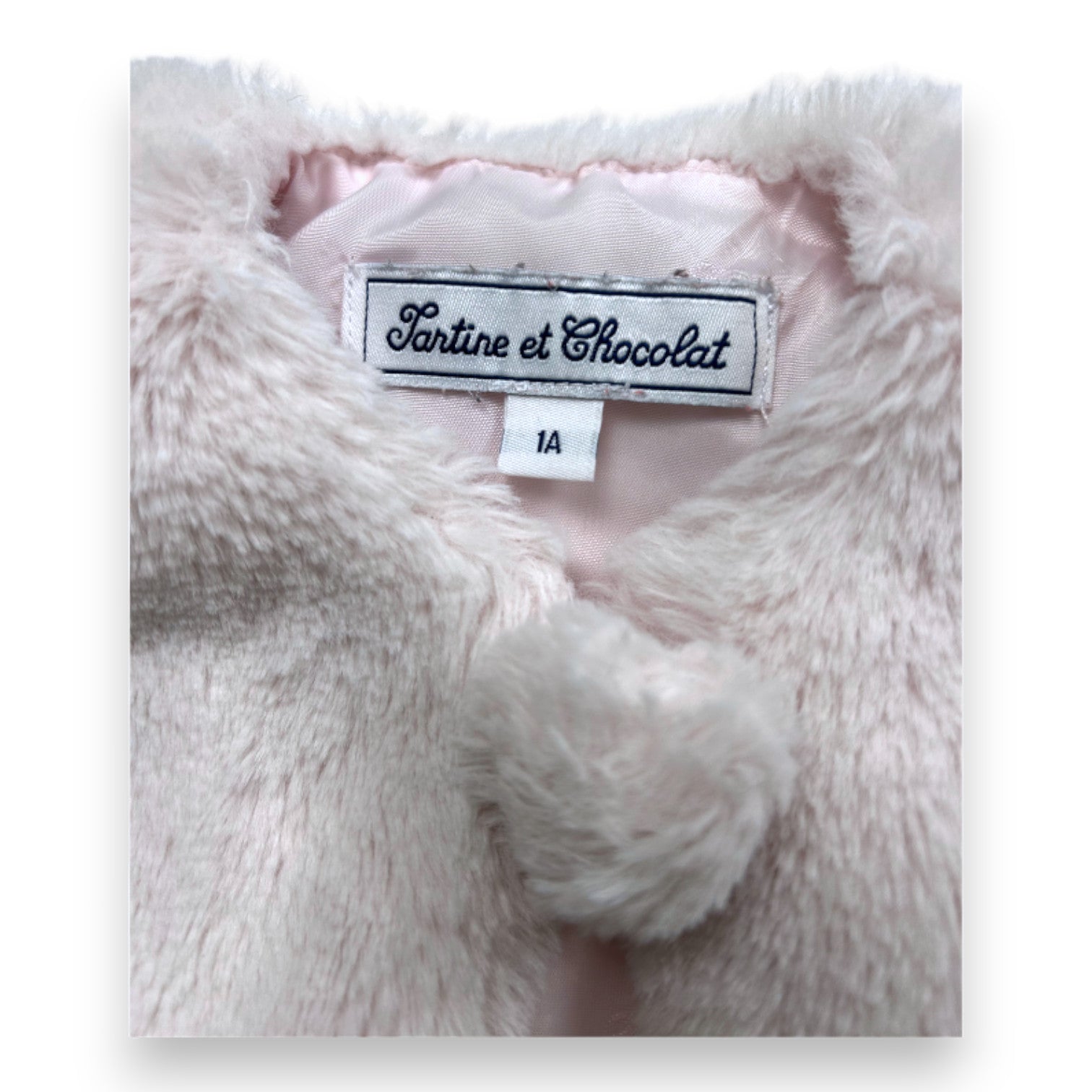 TARTINE & CHOCOLAT - Ärmellose Weste aus rosa Kunstpelz - 12 Monate