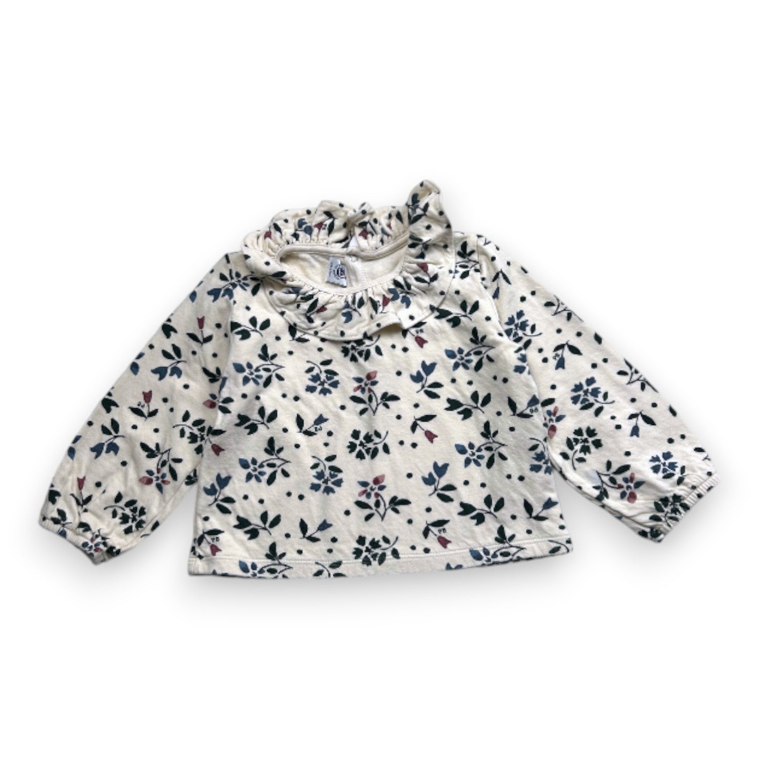 PETIT BATEAU - Beige floral blouse - 3 years