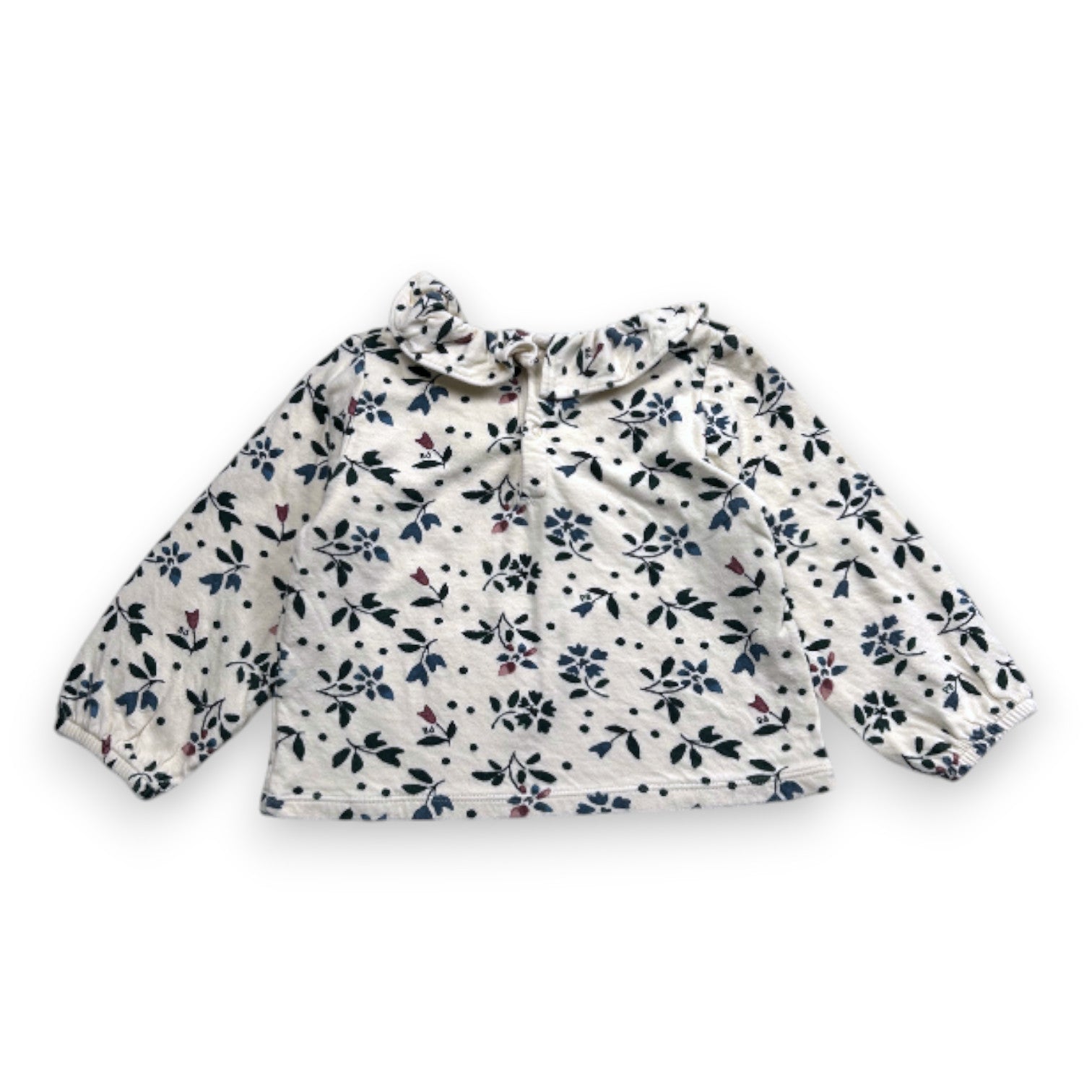 PETIT BATEAU - Beige floral blouse - 3 years