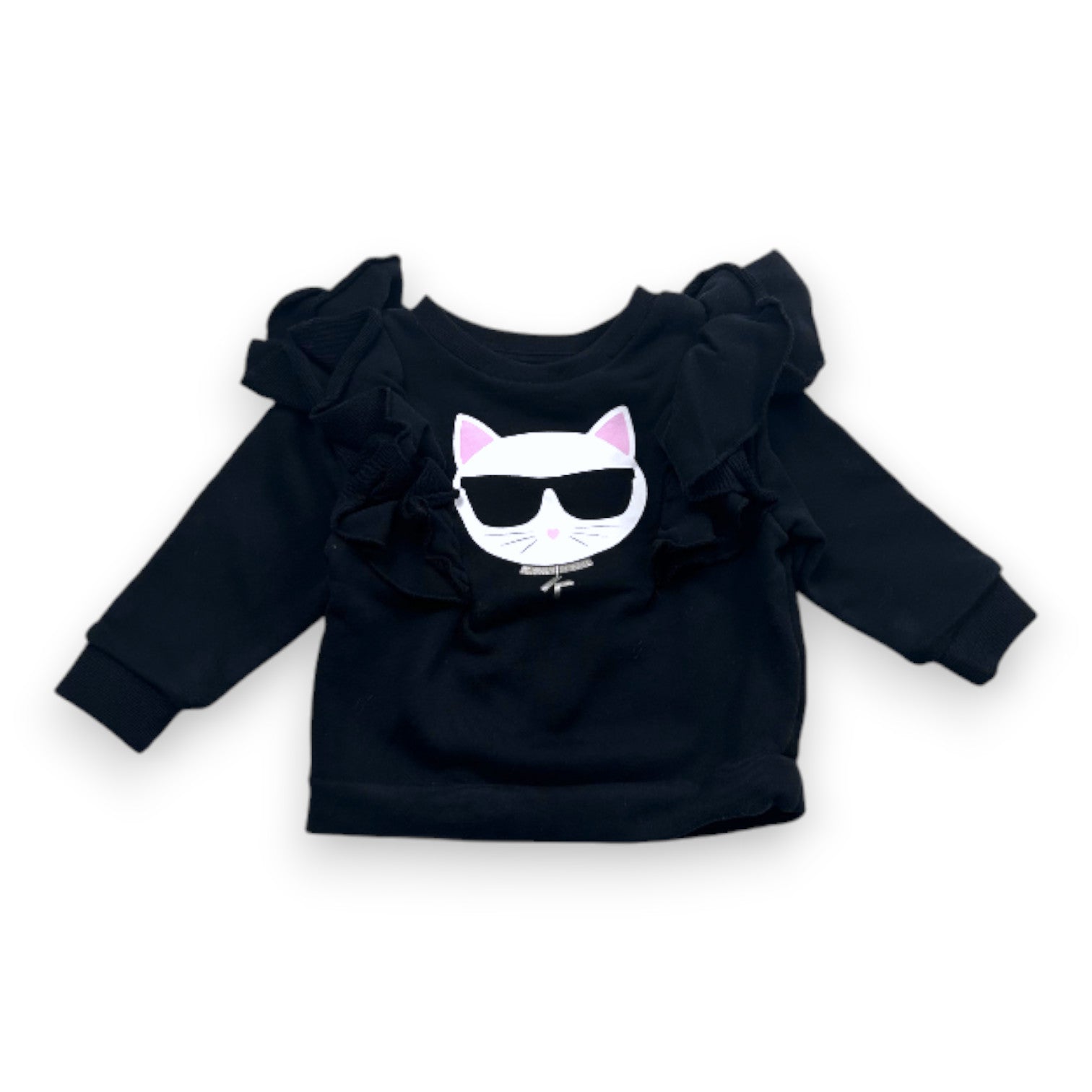 KARL LAGERFELD - Schwarzes Sweatshirt mit Aufdruck - 2 Jahre