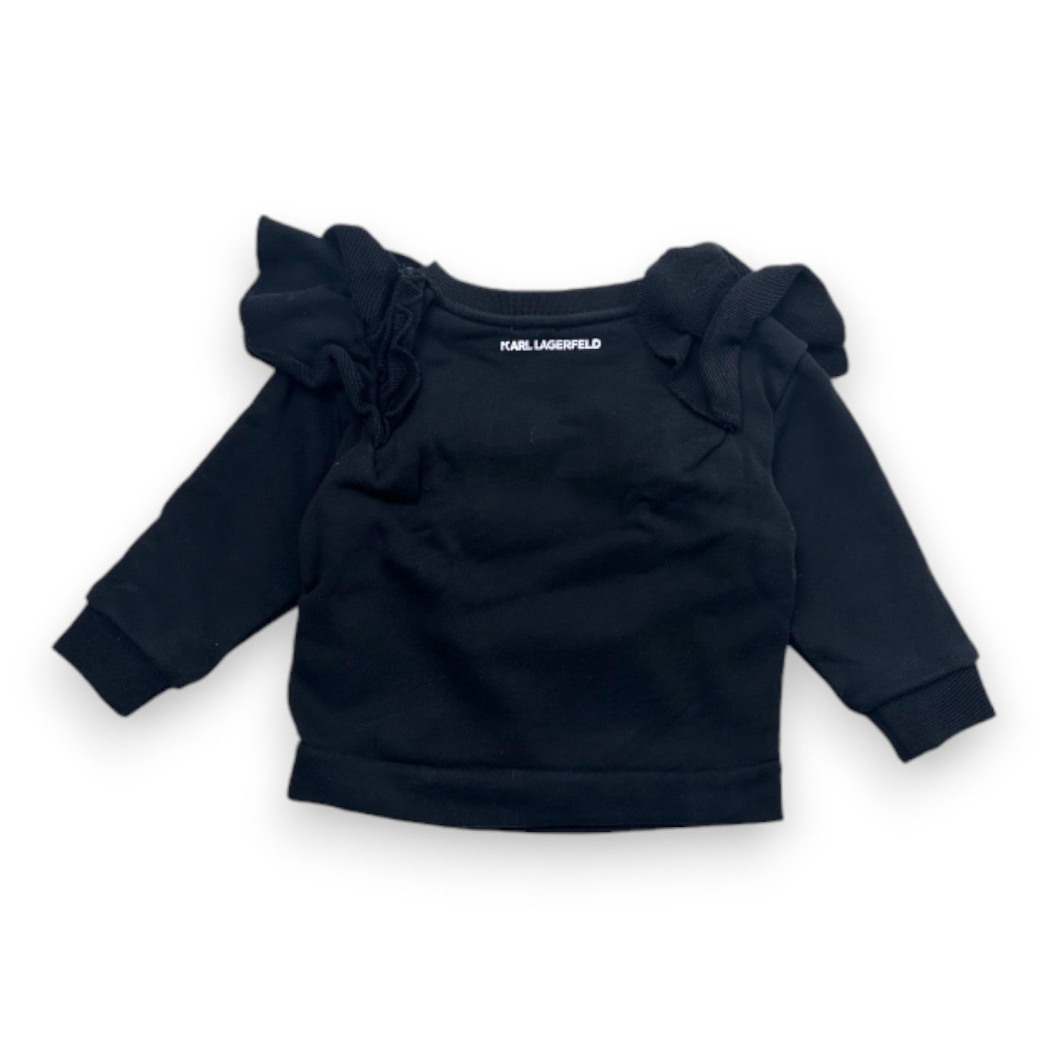 KARL LAGERFELD - Schwarzes Sweatshirt mit Aufdruck - 2 Jahre