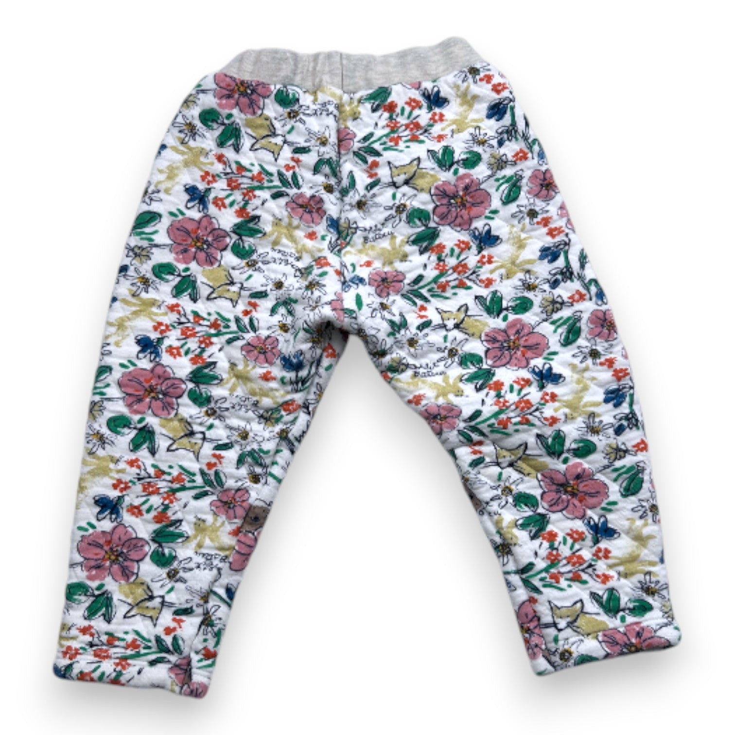 PETIT BATEAU - White jogging pants with prints - 2 years