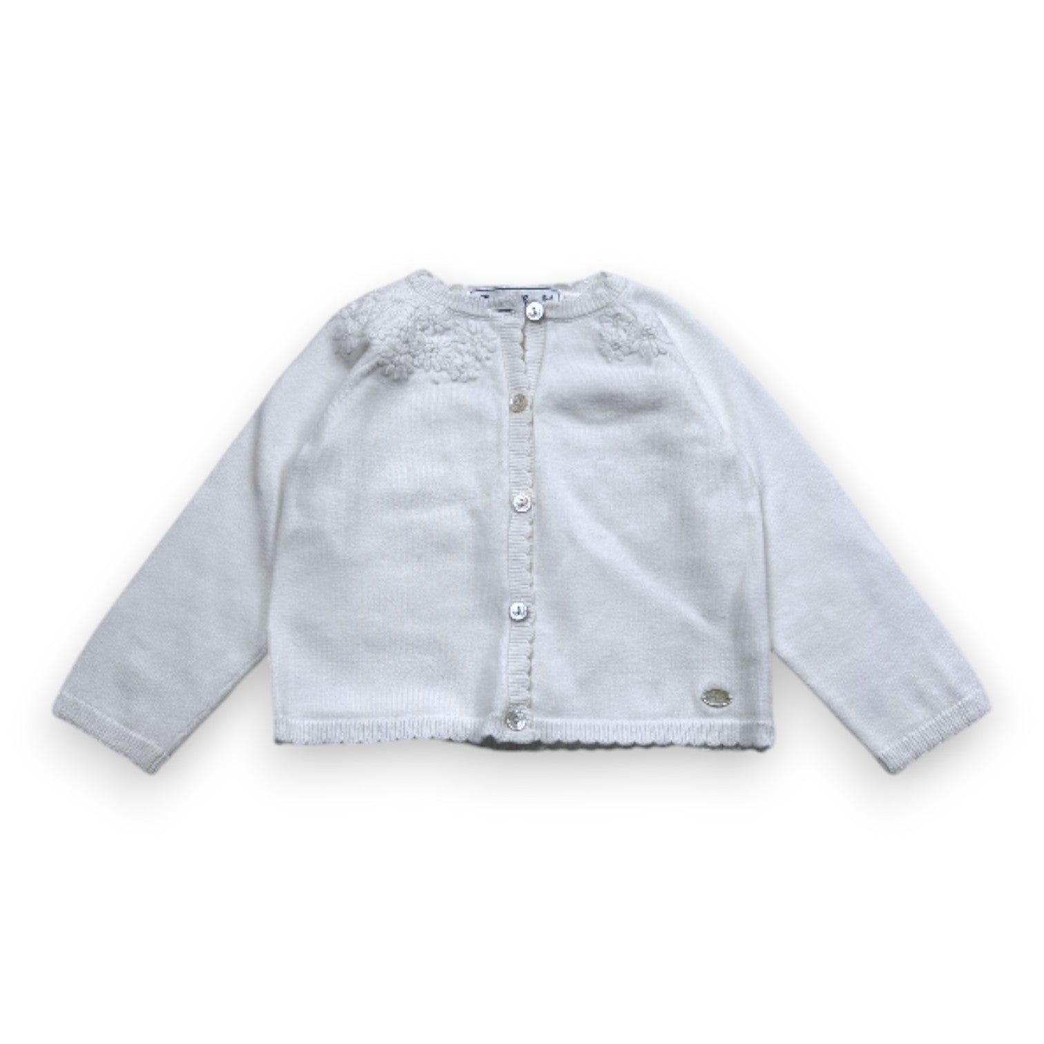 TARTINE & CHOCOLAT - White cardigan with embroidered flowers - 18 months