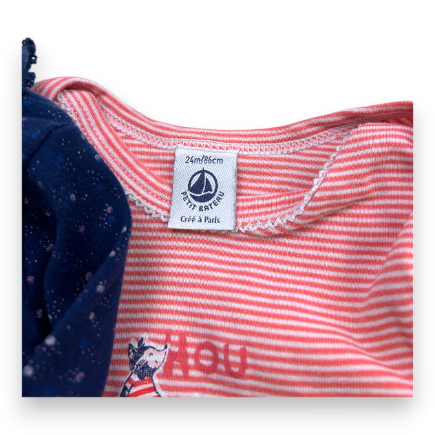 PETIT BATEAU - Pack of 3 long-sleeved bodysuits - 2 years