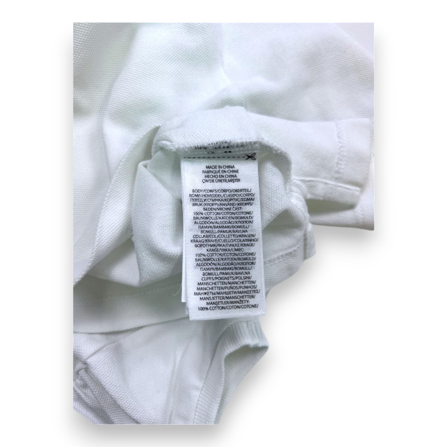 RALPH LAUREN - Weißes Langarm-Poloshirt - 3 Jahre