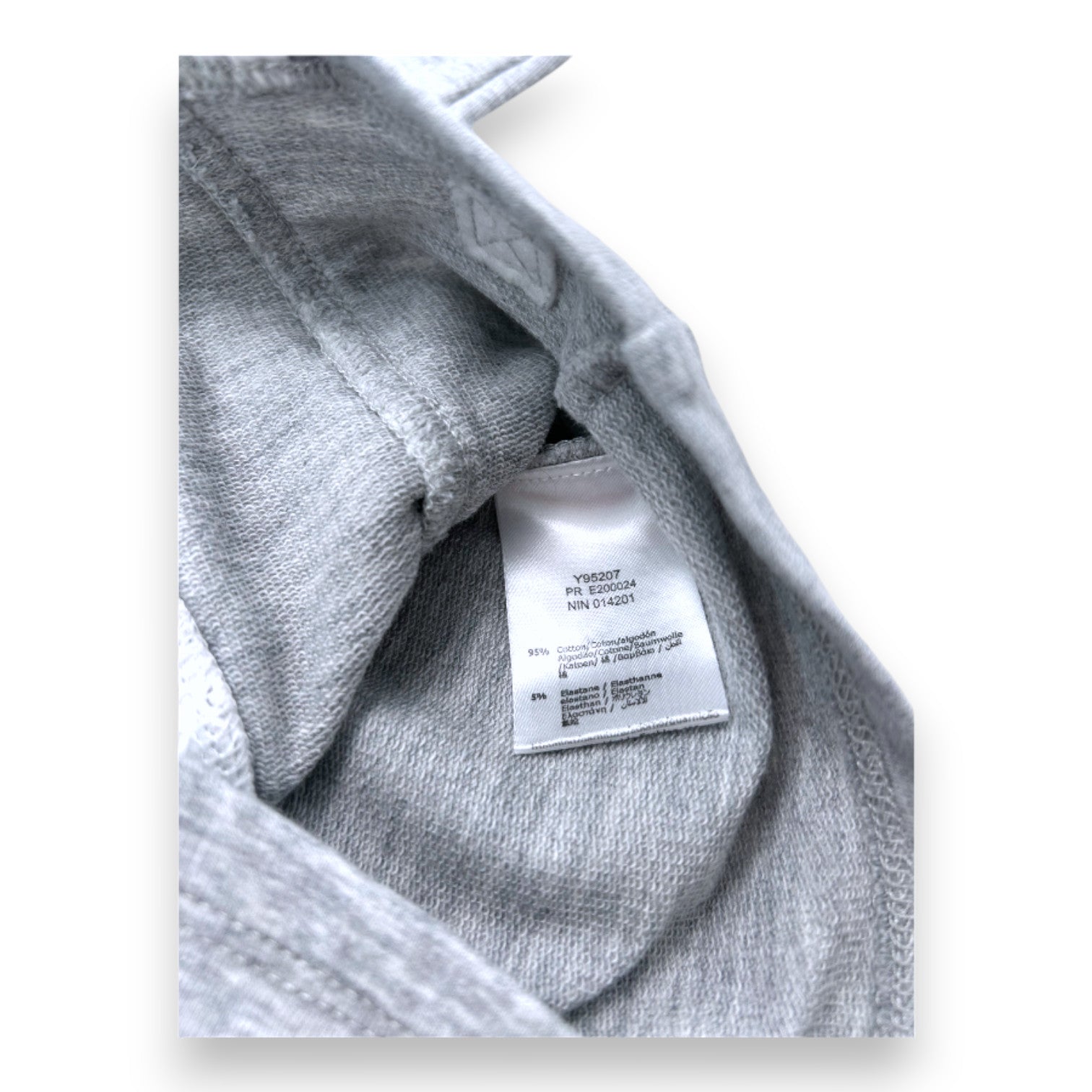 CARREMENT BEAU - Gray long-sleeved t-shirt with white lace - 6 months