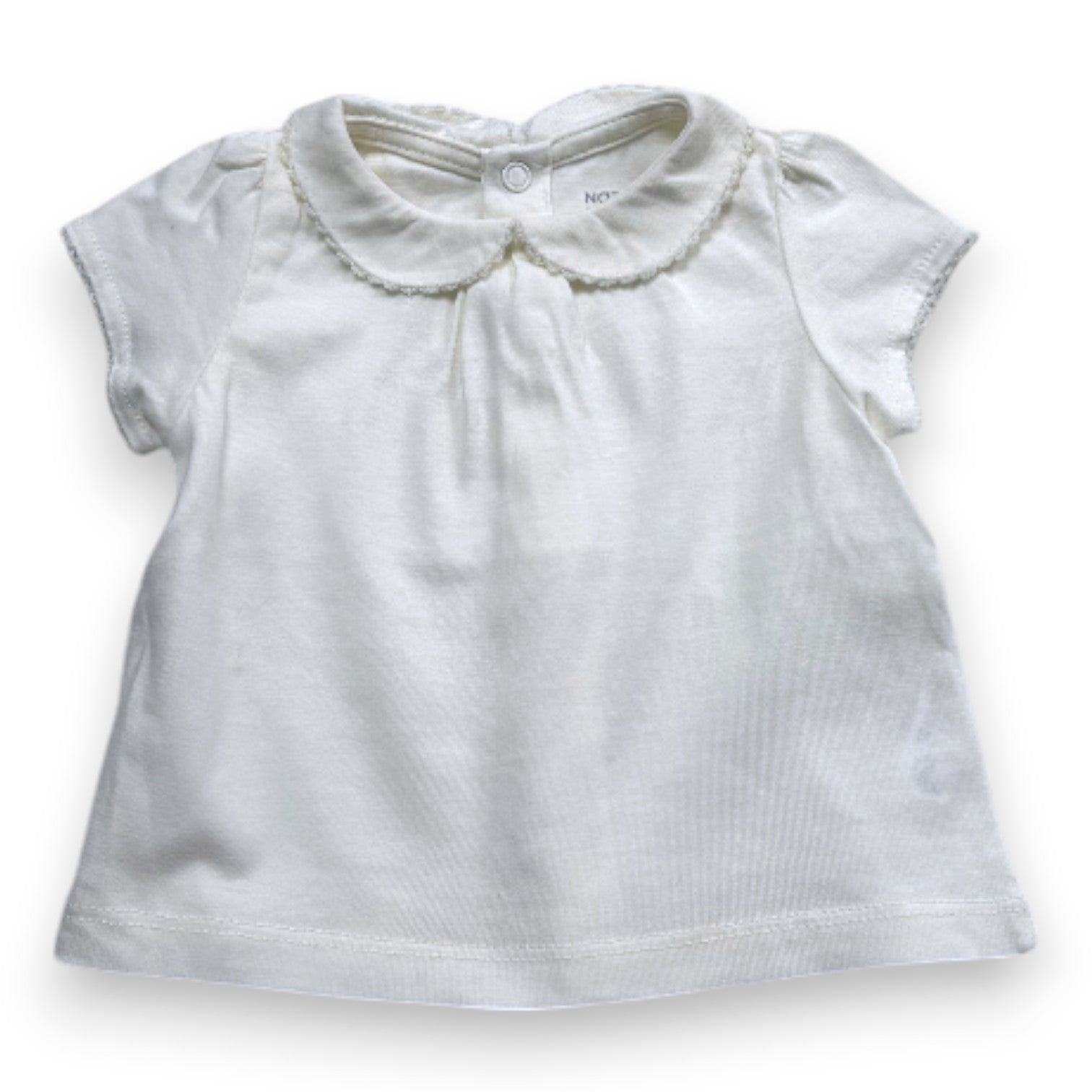 NATALYS - White short-sleeved T-shirt - 3 months