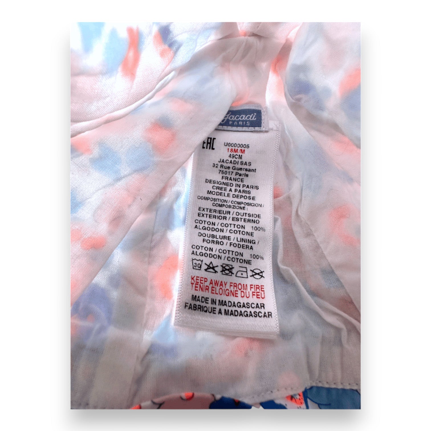 JACADI - Blumen-Bob - 18 Monate