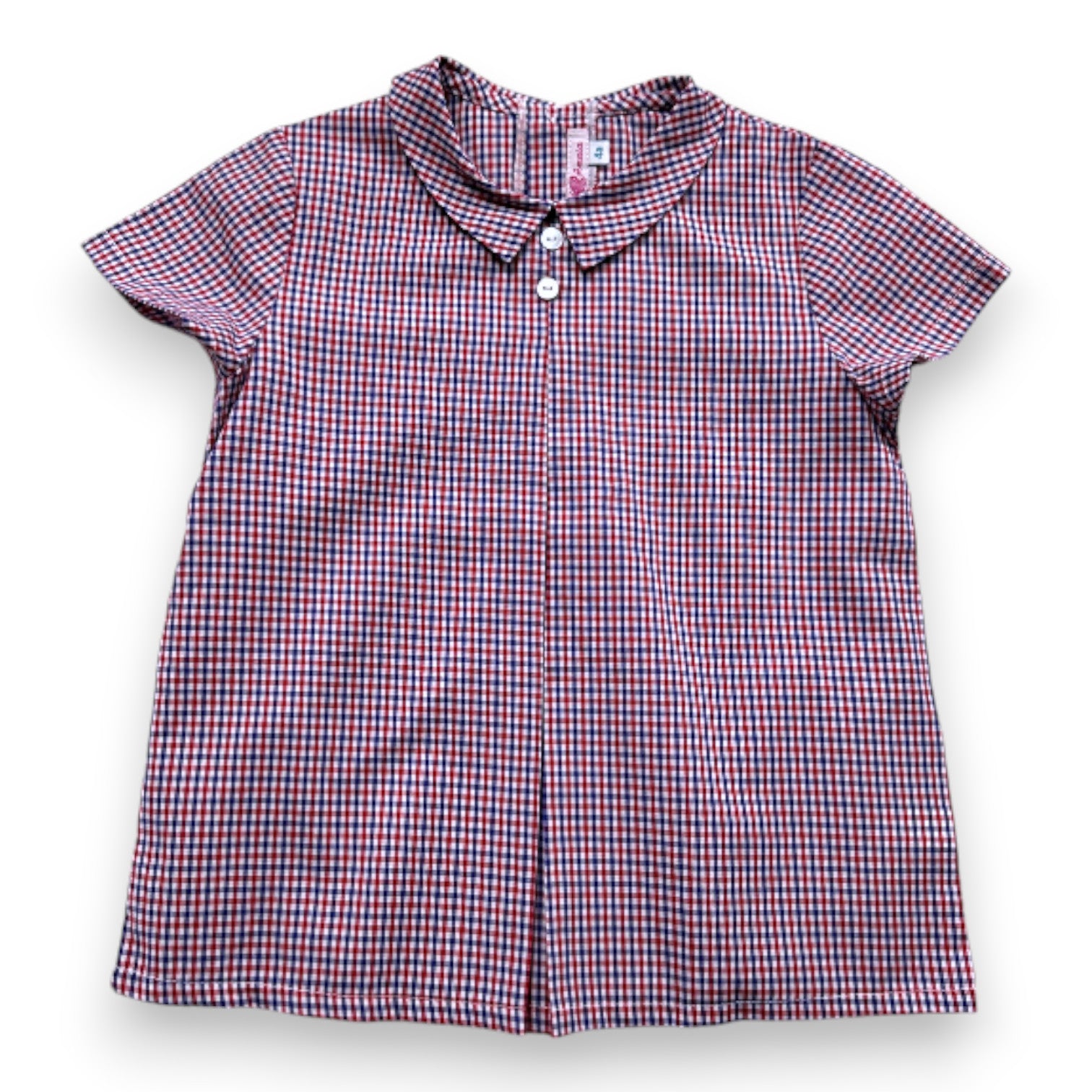 AMAIA - Chemise bleue et rouge vichy à manches courtes - 4 ans