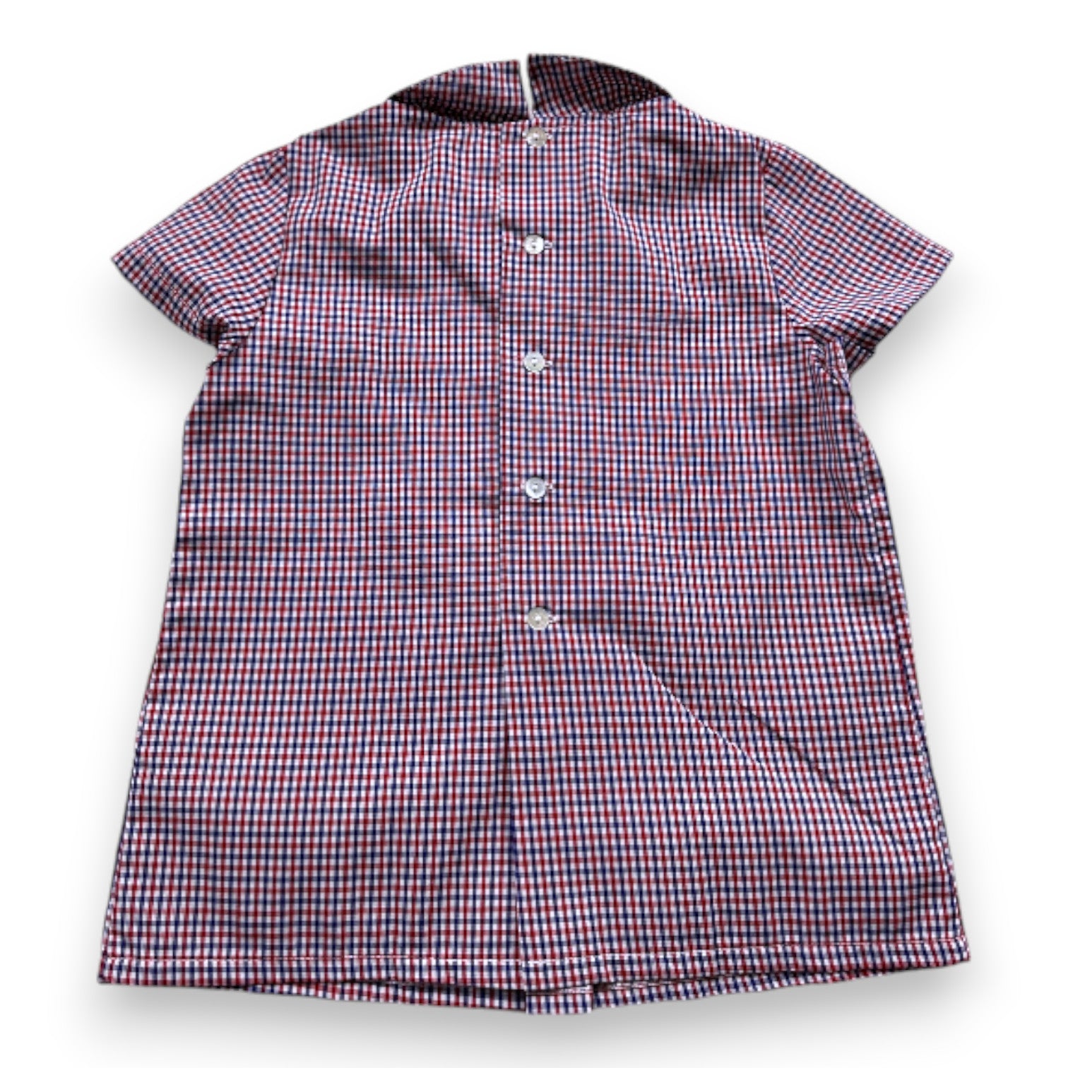 AMAIA - Chemise bleue et rouge vichy à manches courtes - 4 ans
