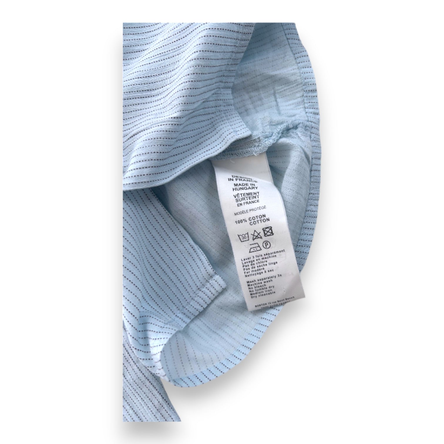 BONTON - Blaue Langarmbluse - 12 Monate