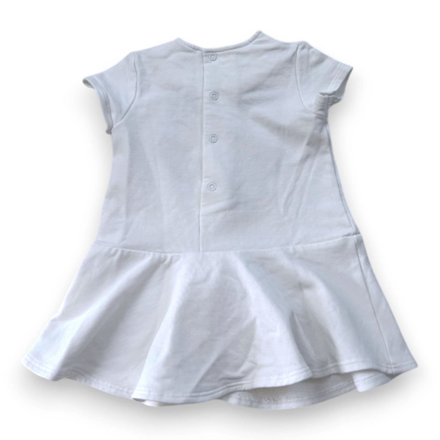 KENZO - Weißes Kleid mit gesticktem Tiger - 6 Monate