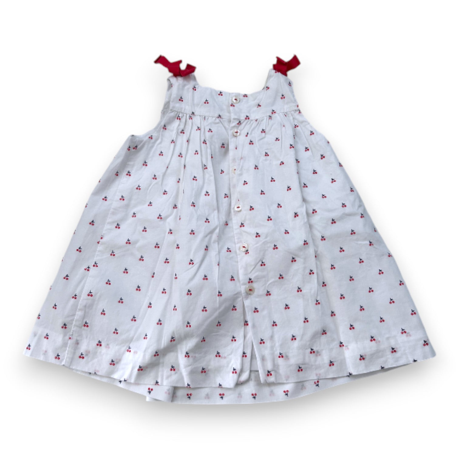 JACADI - Weißes Set mit Kirschen-Print - 6 Monate