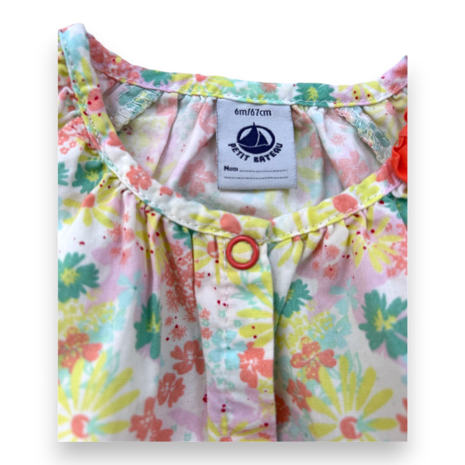PETIT BATEAU - Set aus Bluse und Pumphose mit Blumenmuster - 6 Monate