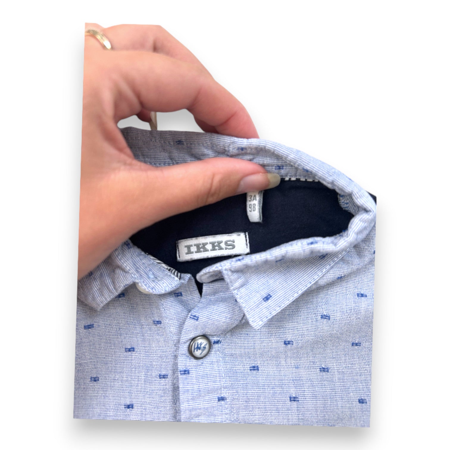 IKKS - Blue long-sleeved shirt - 3 years