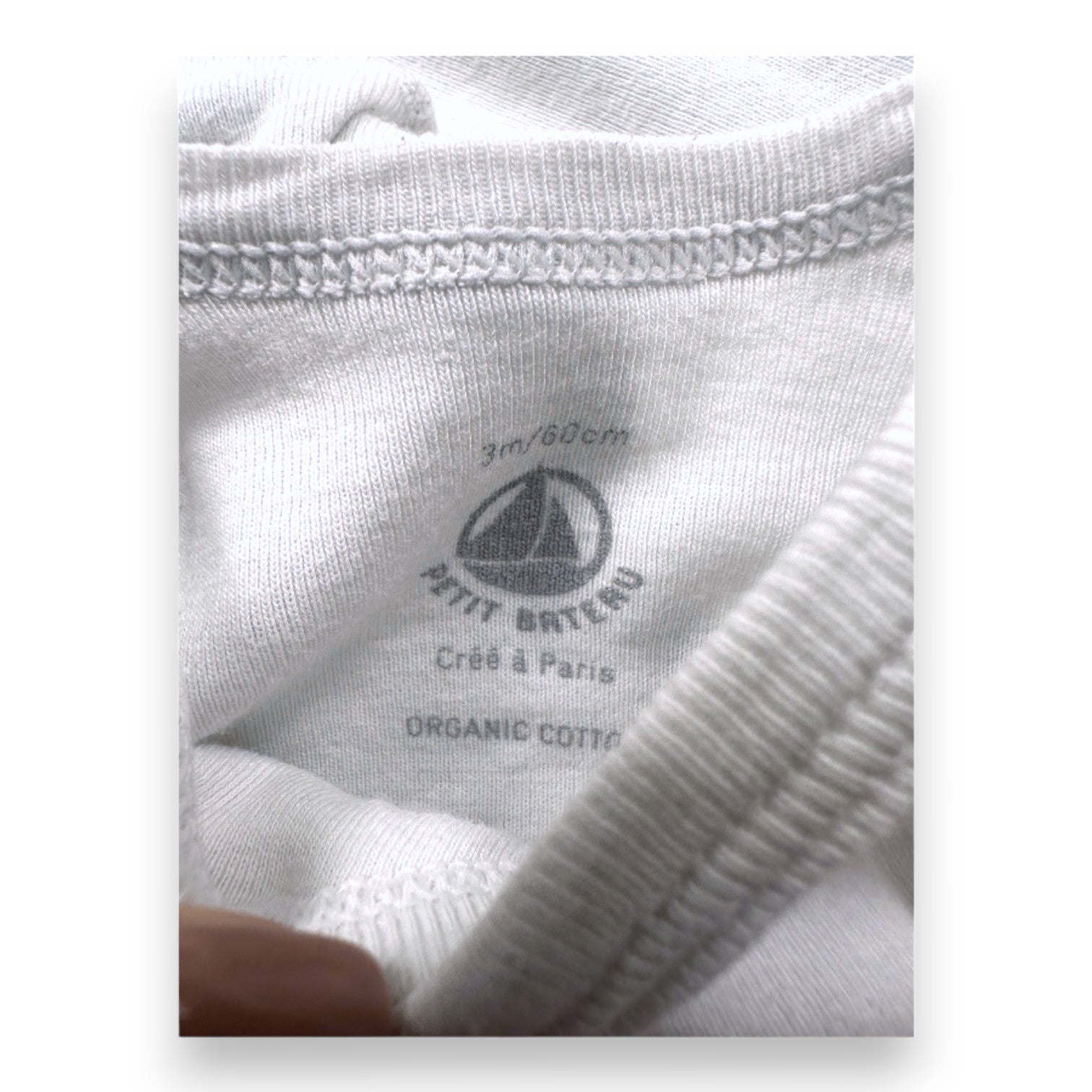 PETIT BATEAU - Pack of 4 white long-sleeved bodysuits - 3 months