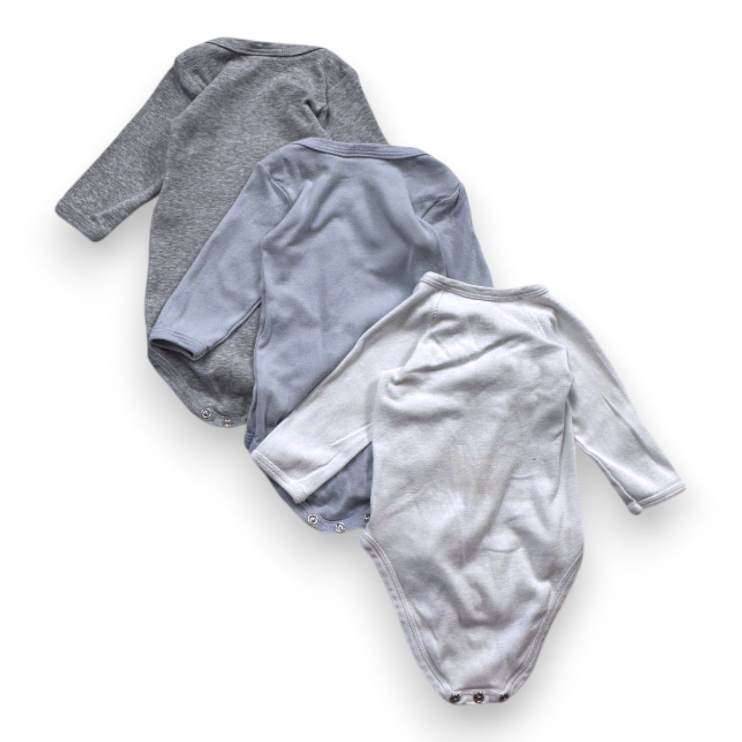 PETIT BATEAU - 3er-Pack Langarmbodys - 3 Monate