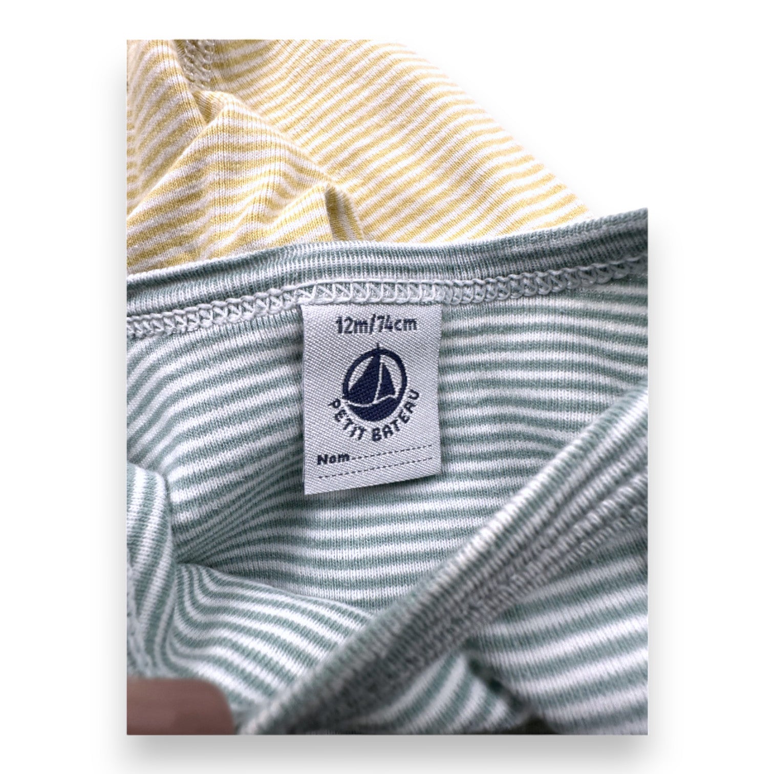 PETIT BATEAU - Pack of 5 long-sleeved bodysuits - 12 months