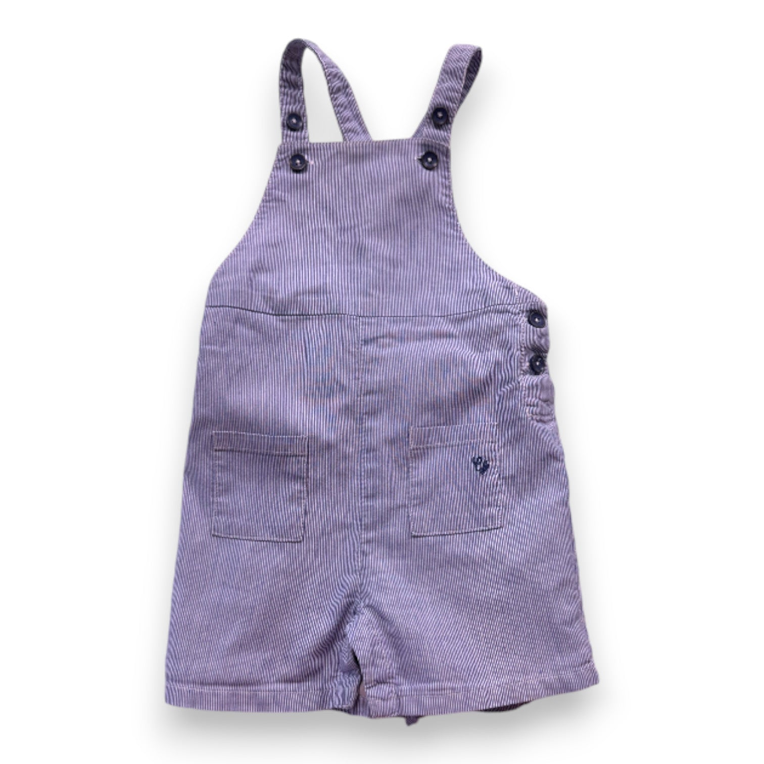 CYRILLUS - Blau gestreifte Latzhose - 9 Monate