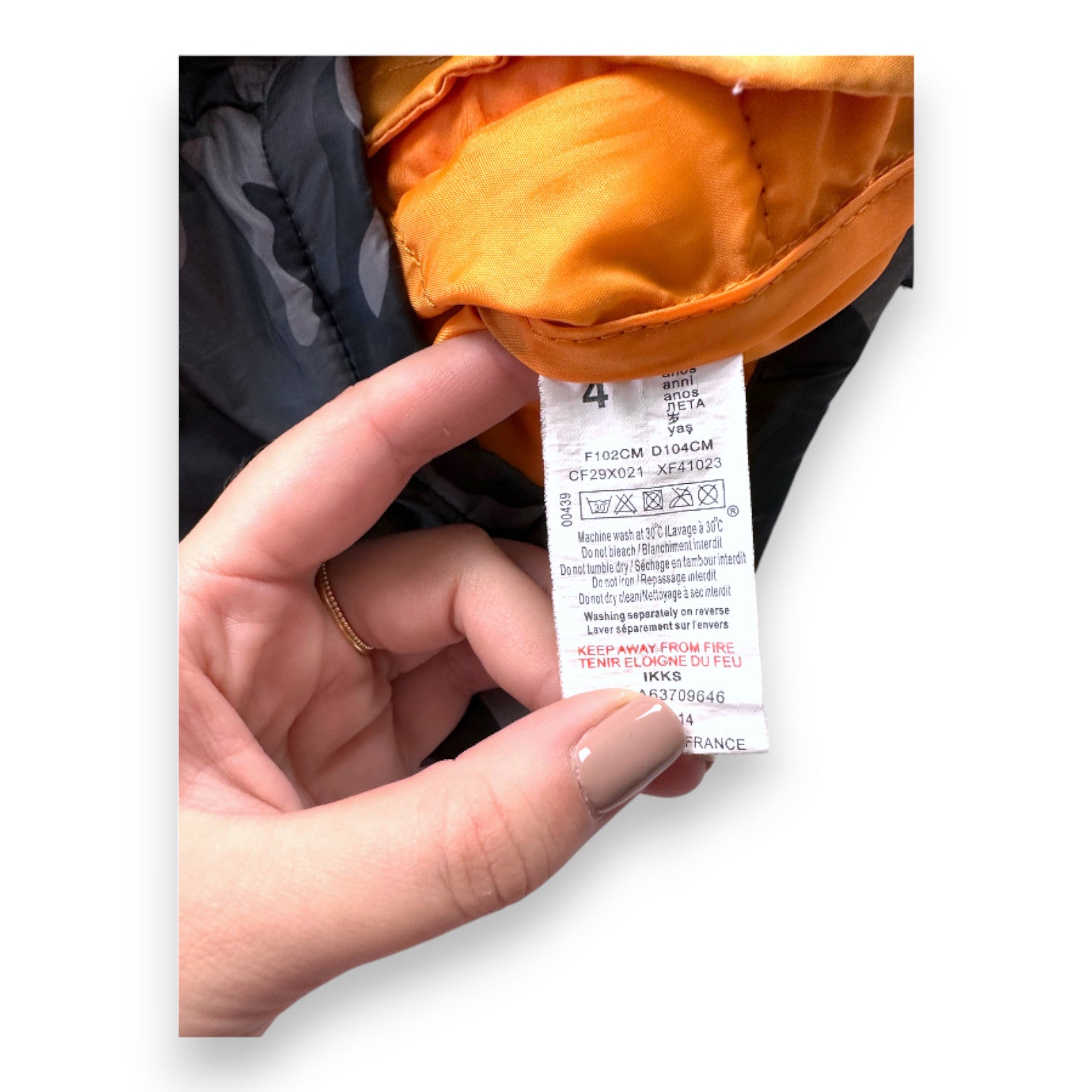 IKKS - Leichte Daunenjacke mit Militärdruck - 4 Jahre