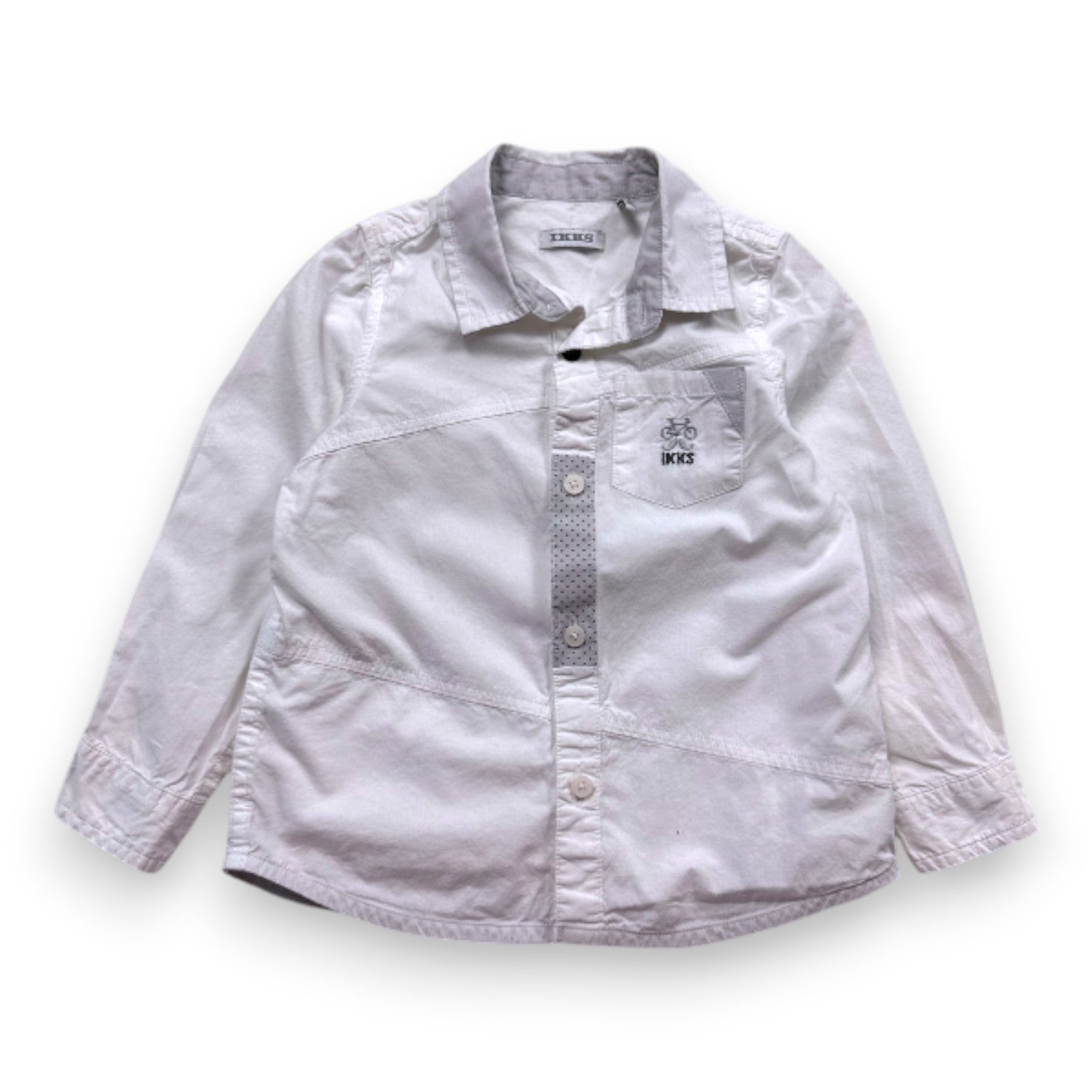 IKKS - Weißes Langarmshirt - 18 Monate