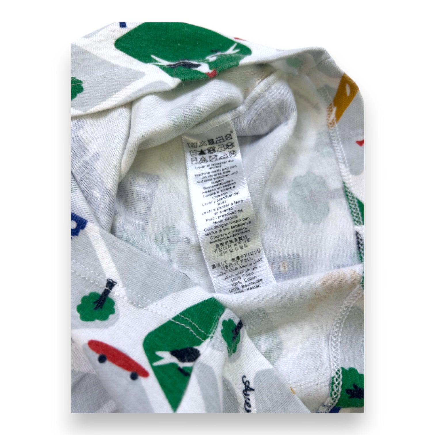 PETIT BATEAU - Weißes Tanktop mit Aufdrucken - 6 Jahre