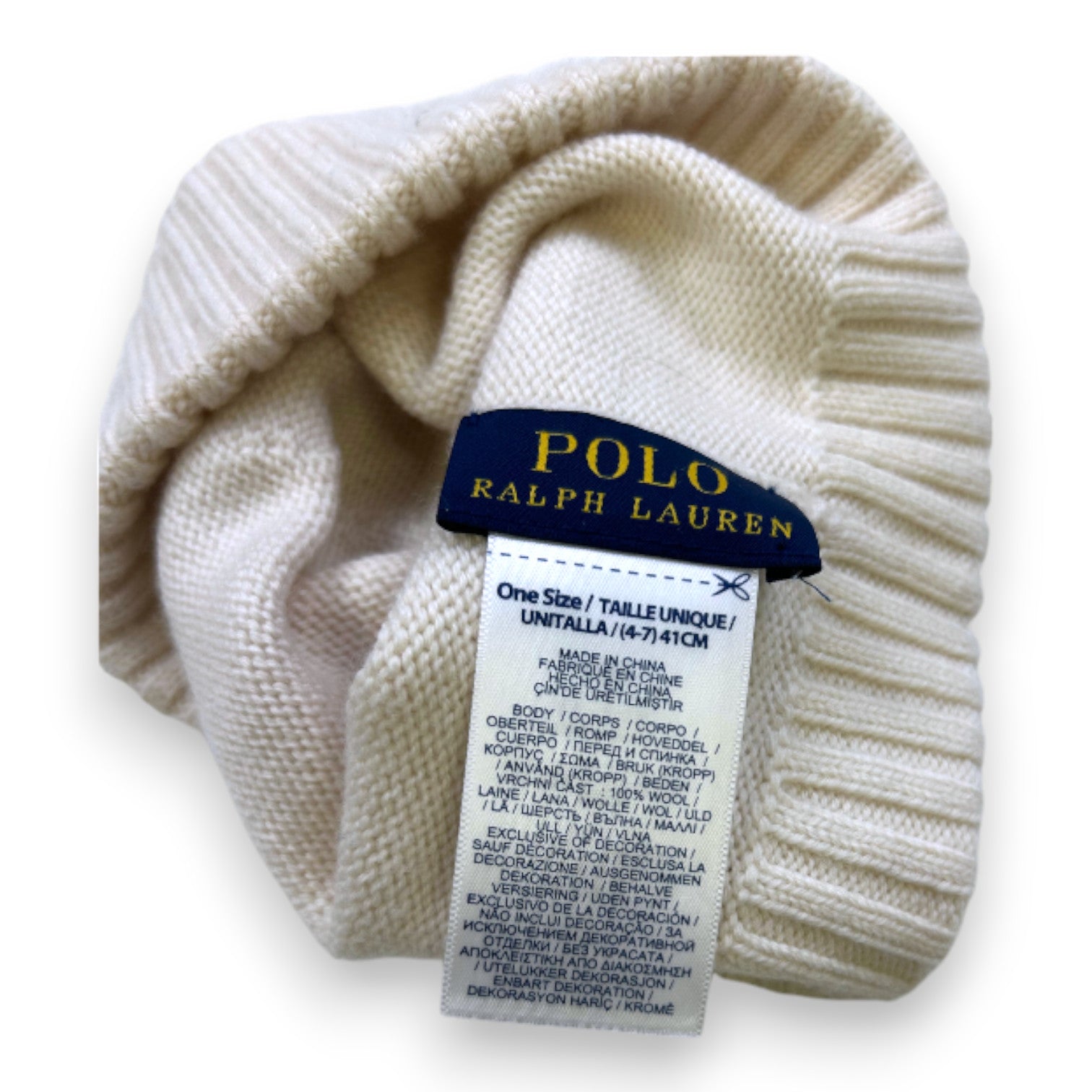 RALPH LAUREN - Beige wool hat - 4 years