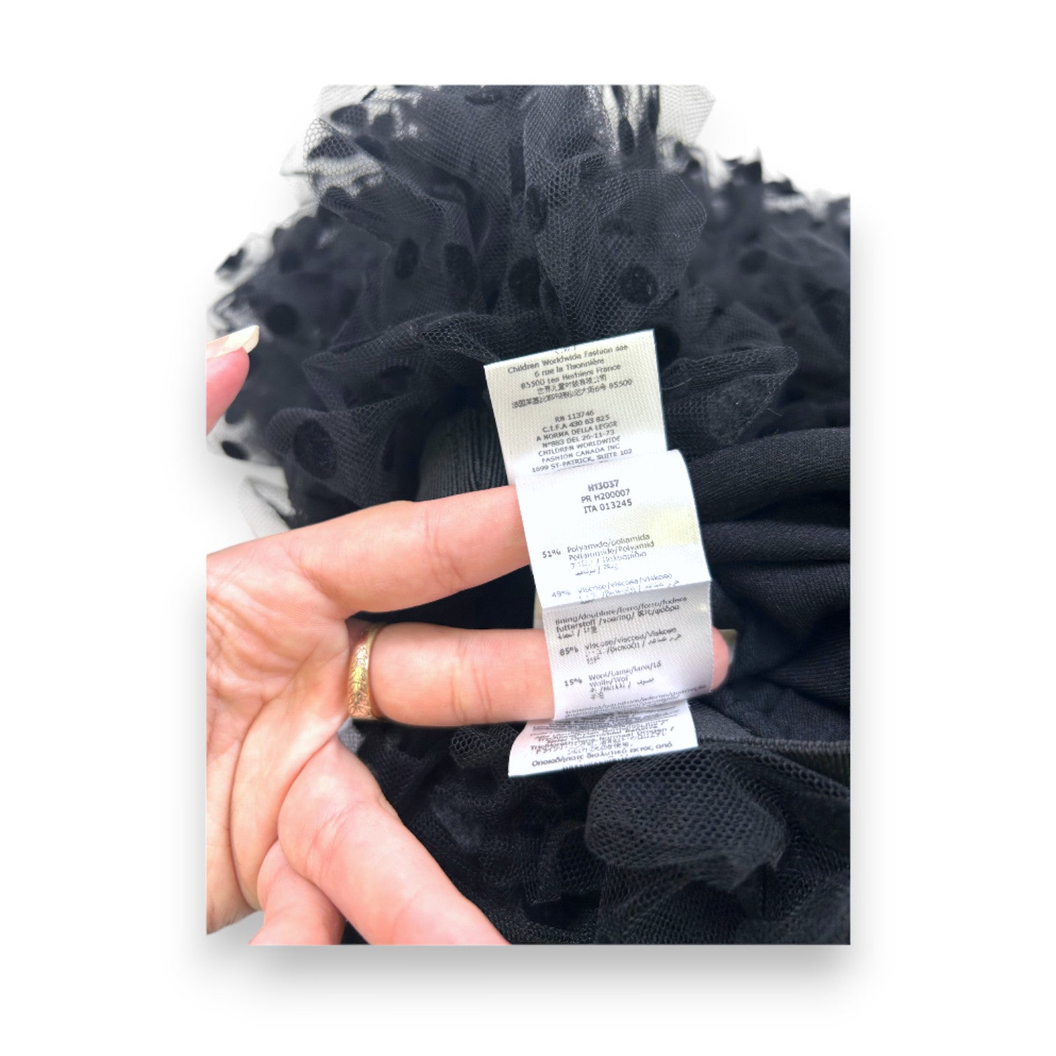 GIVENCHY – Neuer schwarzer Tüllrock – 4 Jahre