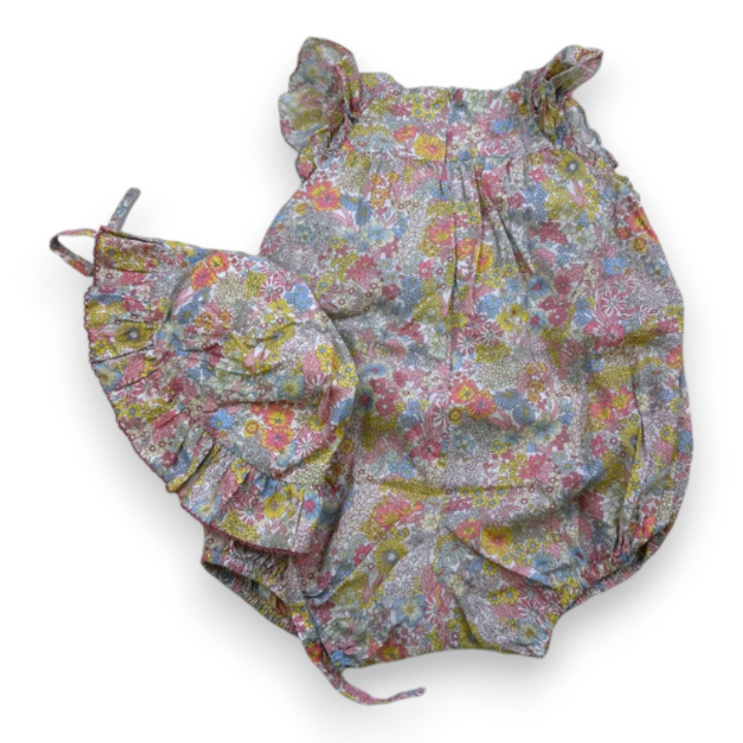 TARTINE & CHOCOLAT - Floral romper and hat set - 12 months