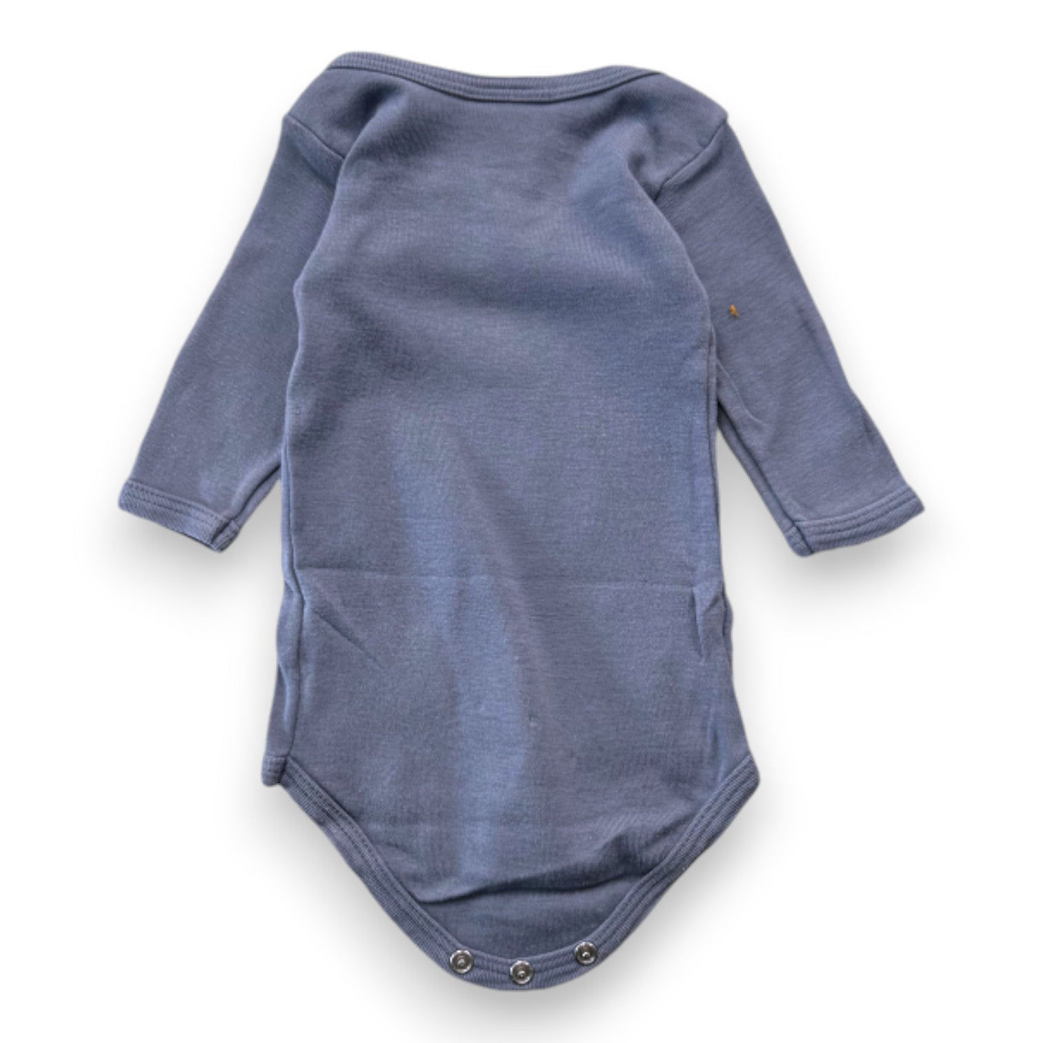 PETIT BATEAU - Grauer Langarm-Body mit Aufdruck - 3 Monate