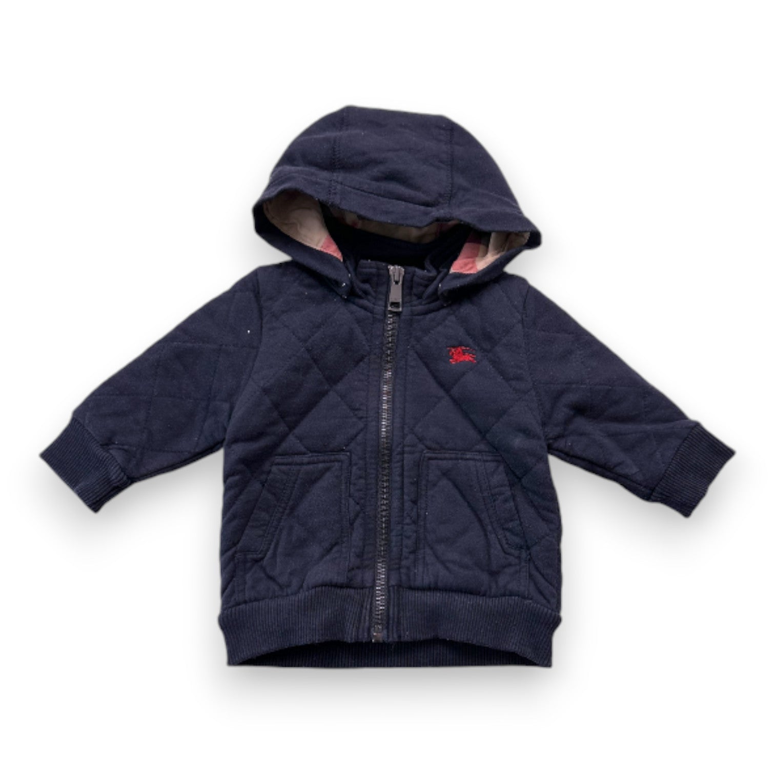 BURBERRY - Marineblaues Kapuzensweatshirt - 6 Monate