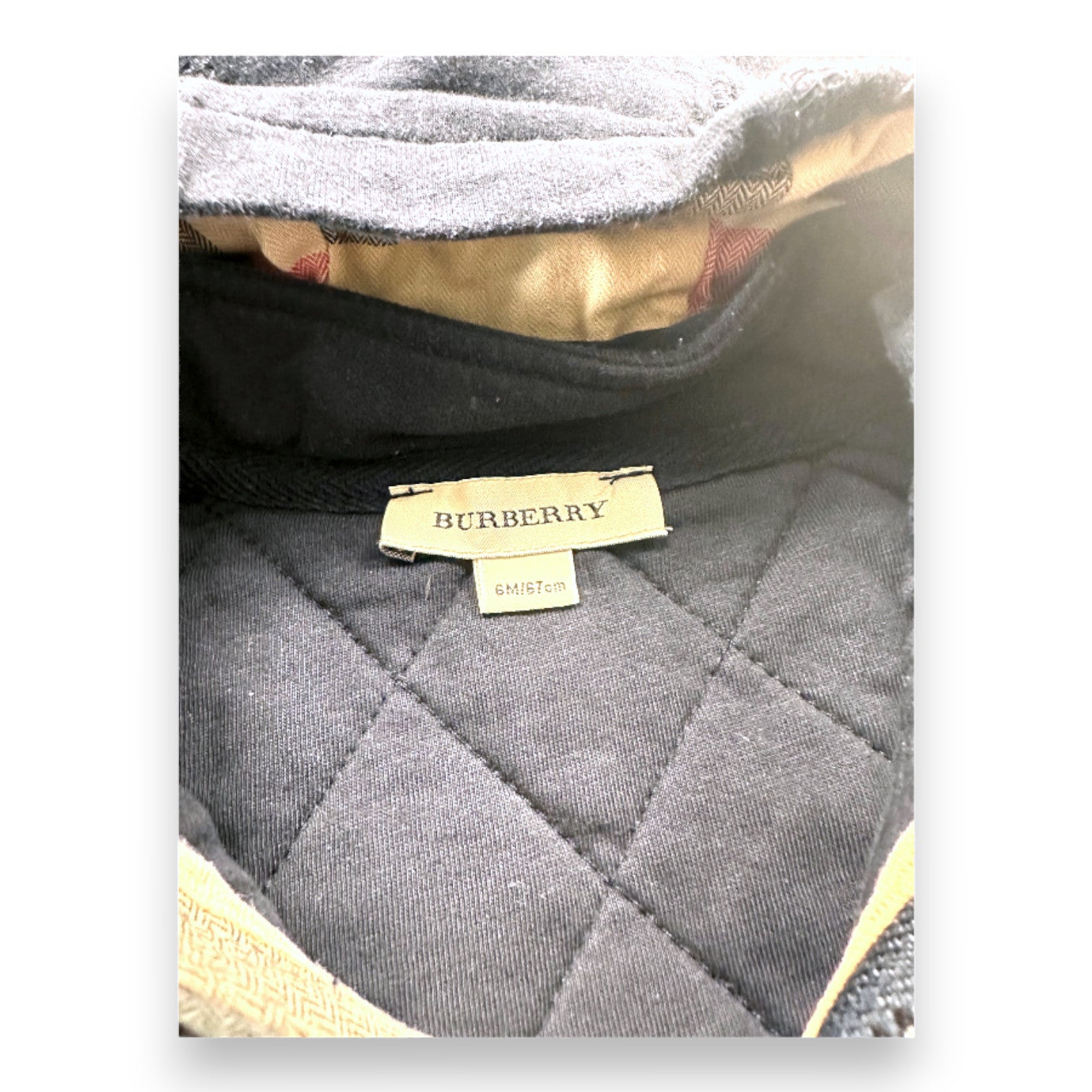 BURBERRY - Navy blue hooded sweatshirt - 6 months