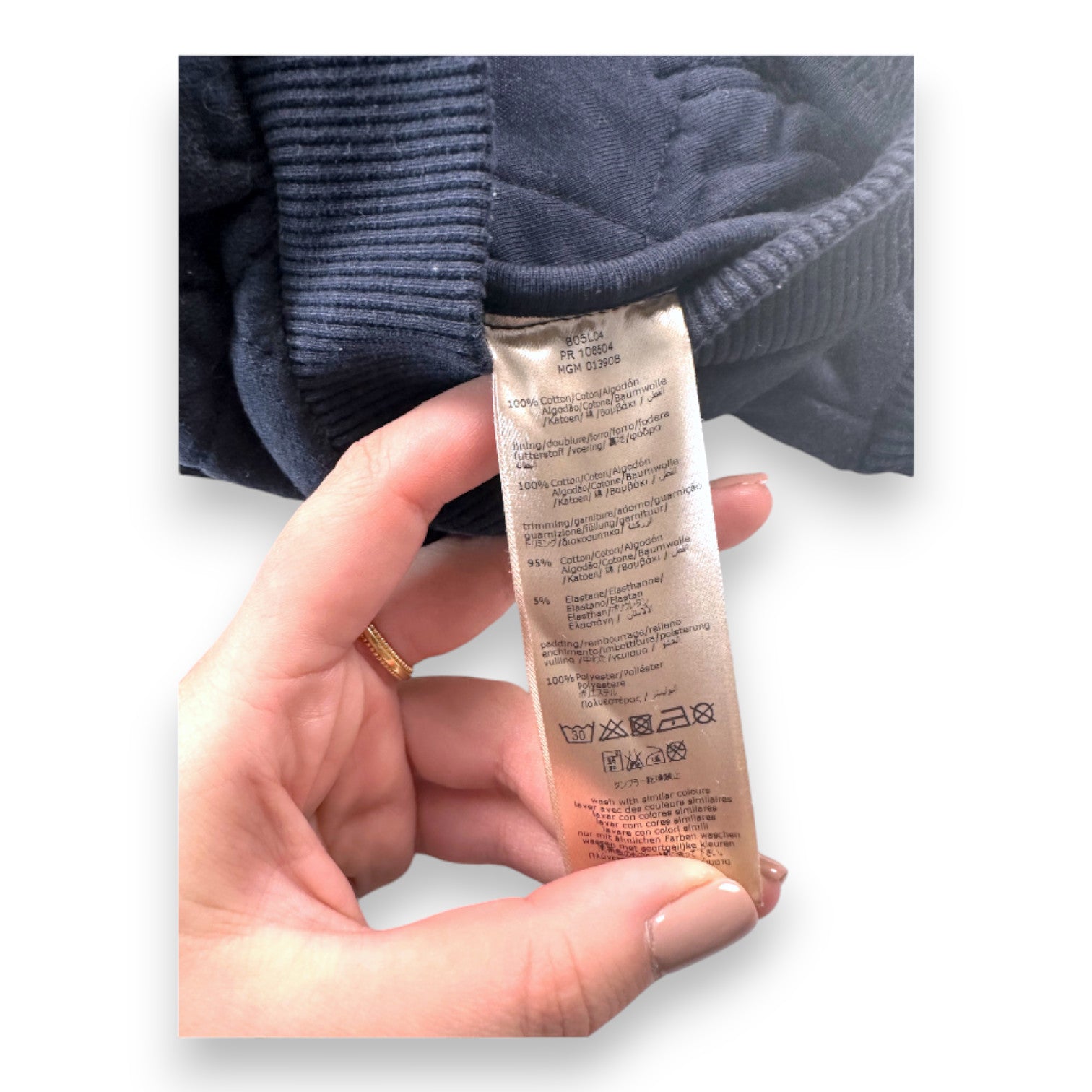 BURBERRY - Navy blue hooded sweatshirt - 6 months